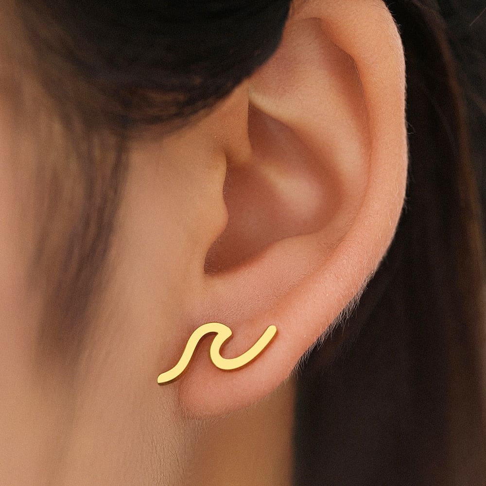 Stainless Wave Earrings