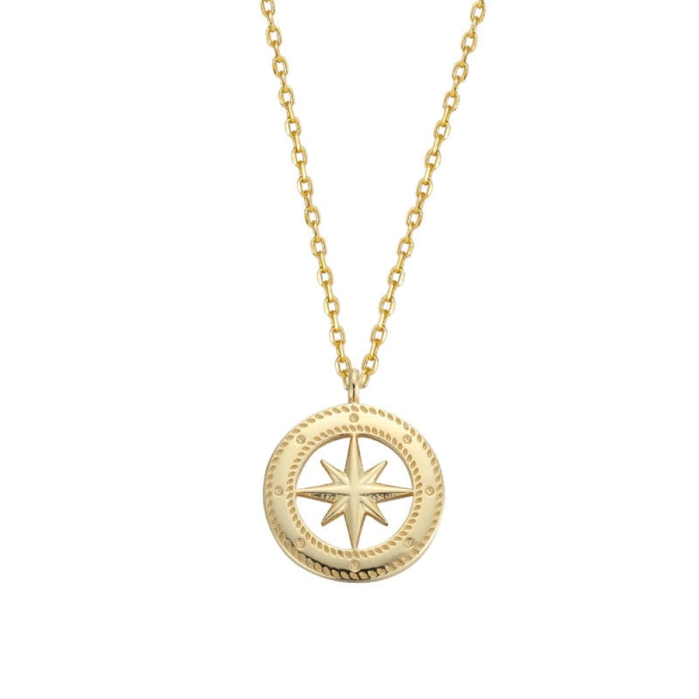 Star Gold Compass Pendant