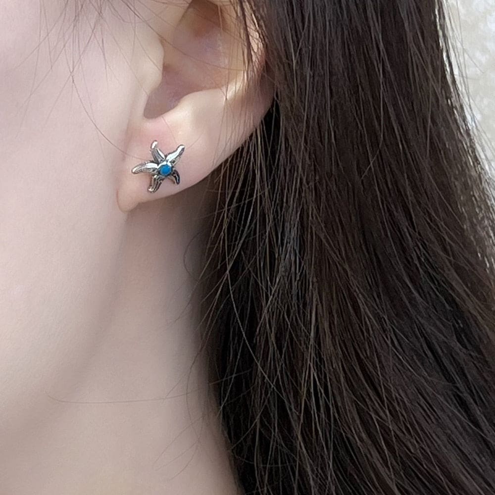 Starfish Blue Earrings