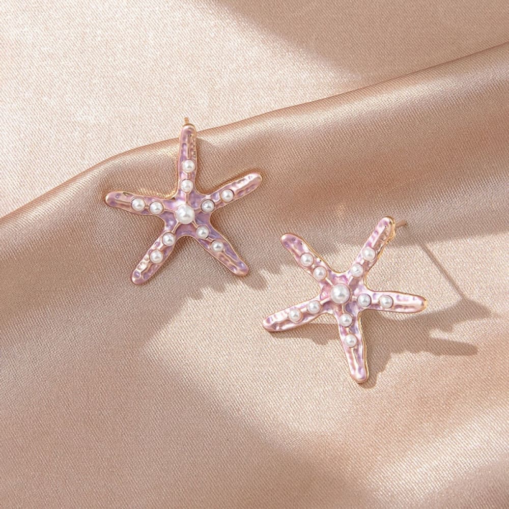 Starfish Earrings White Lotus