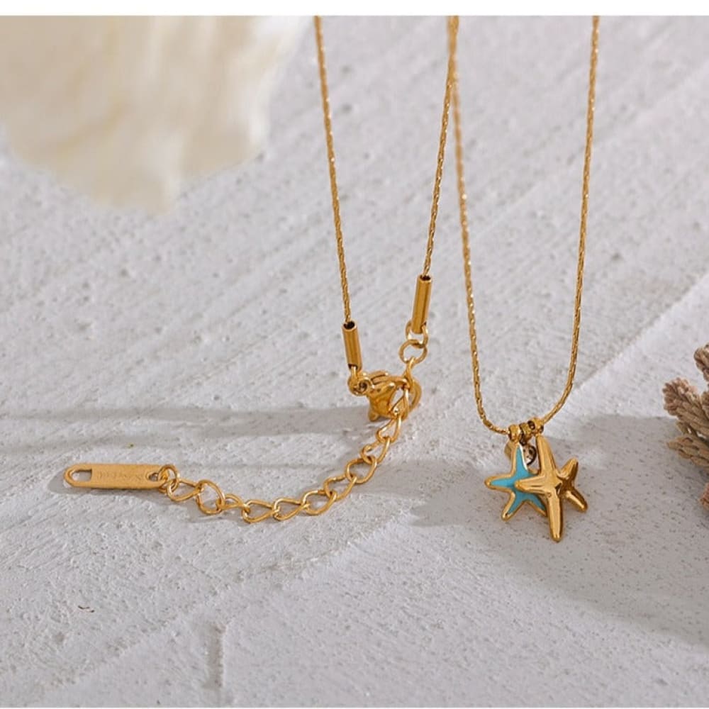 Starfish Necklace Gold