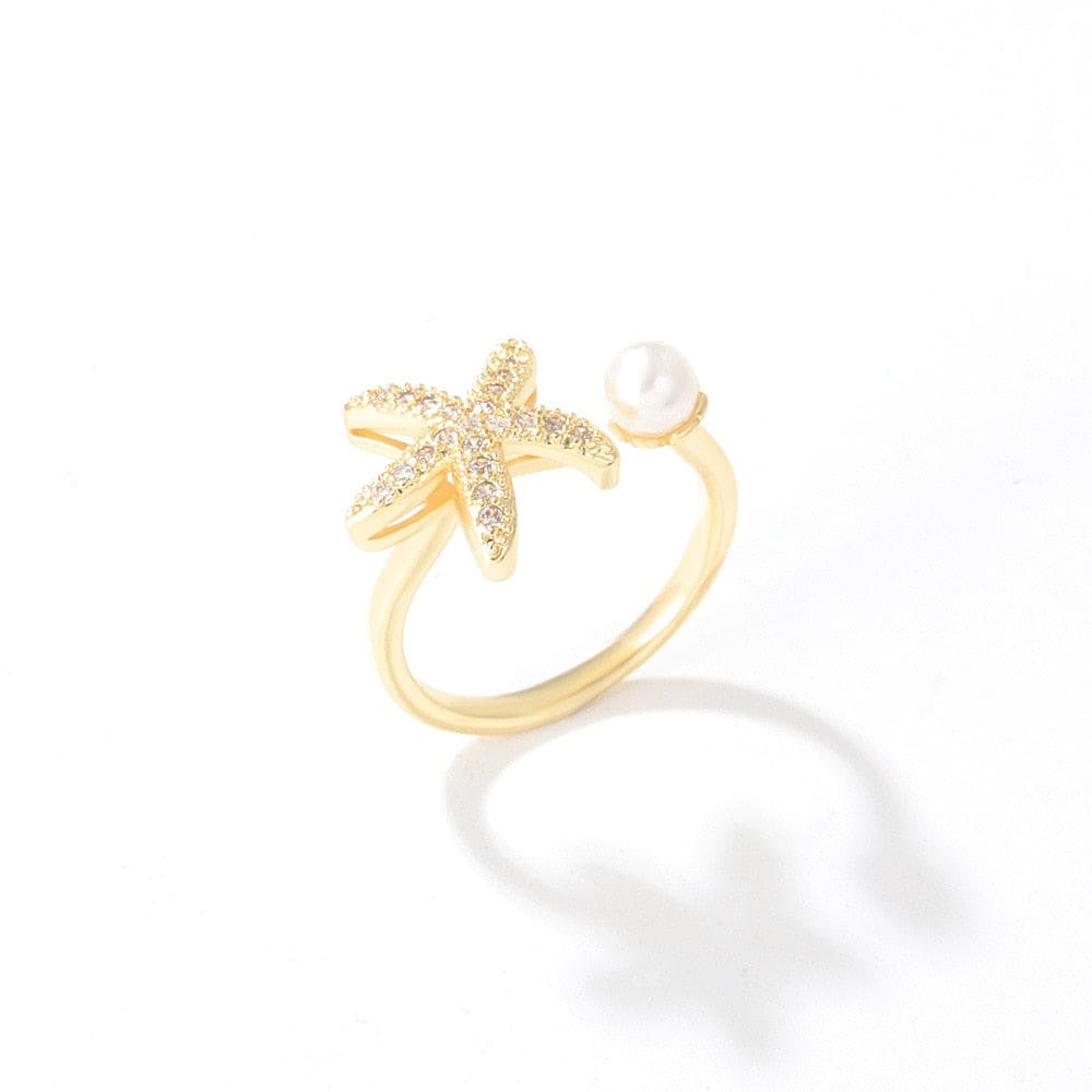Starfish Pearl Ring