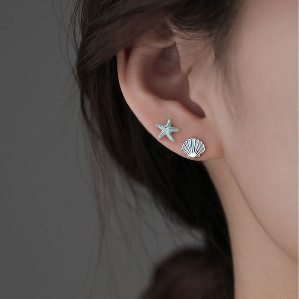 Starfish Shell Earrings