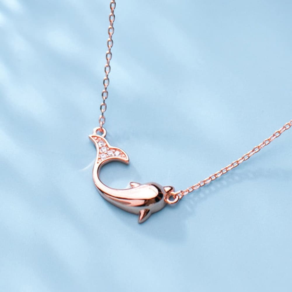 Sterling Dolphin Necklace