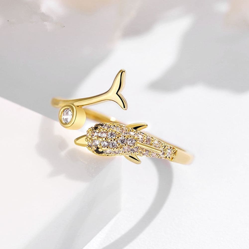 sterling-dolphin-ring-Gold