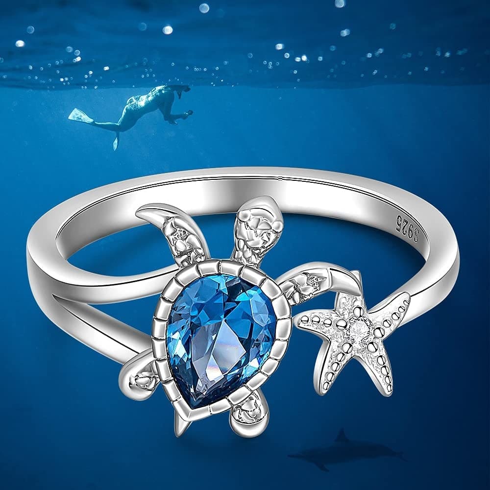 Sterling Sea Turtle Ring