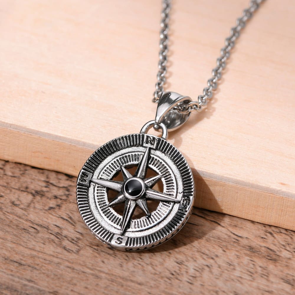 Stone Compass Necklace