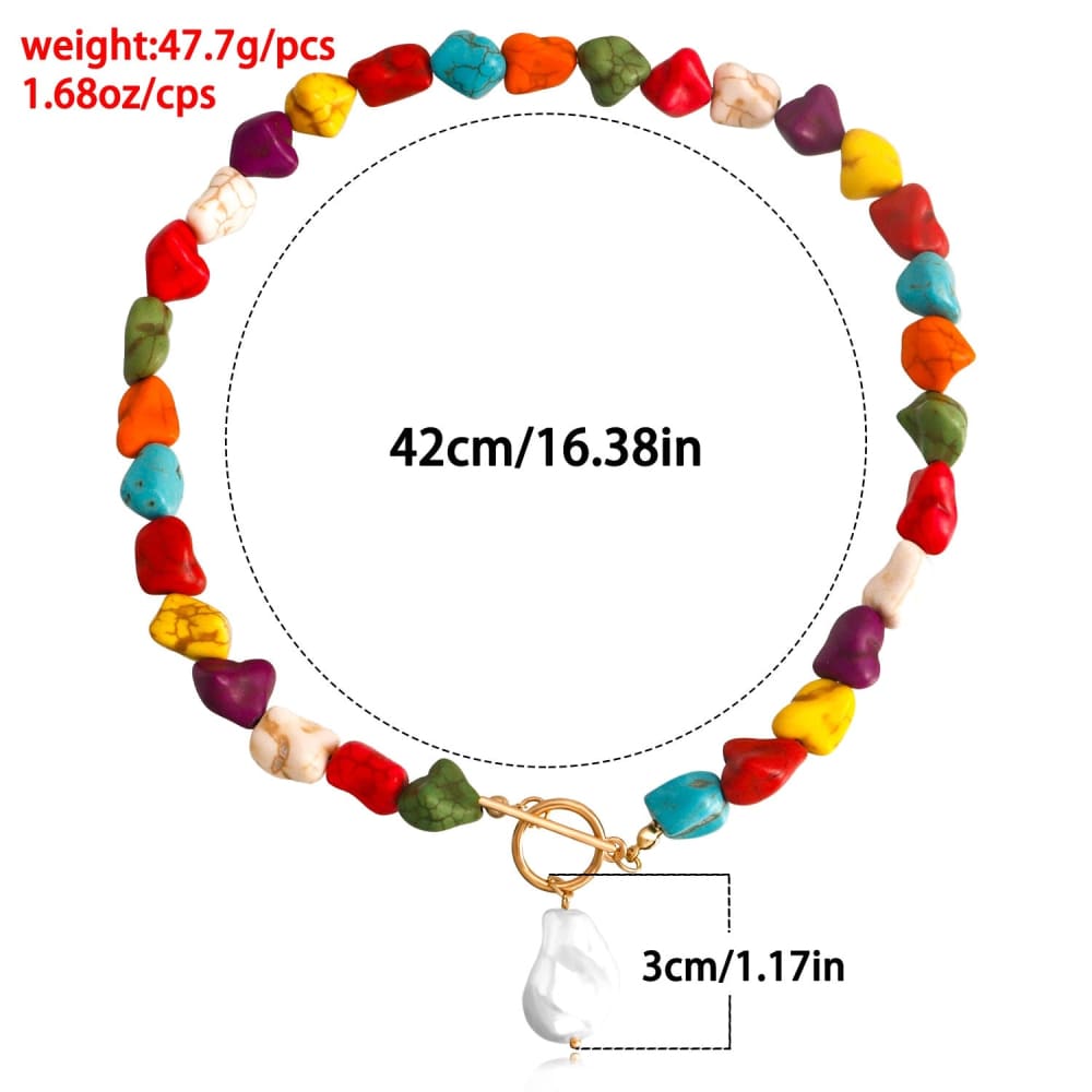 Stone Pearl Beach Necklace