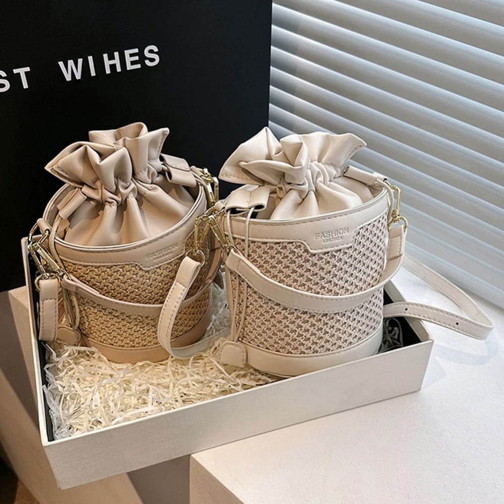 Straw Crossbody Beach Bag