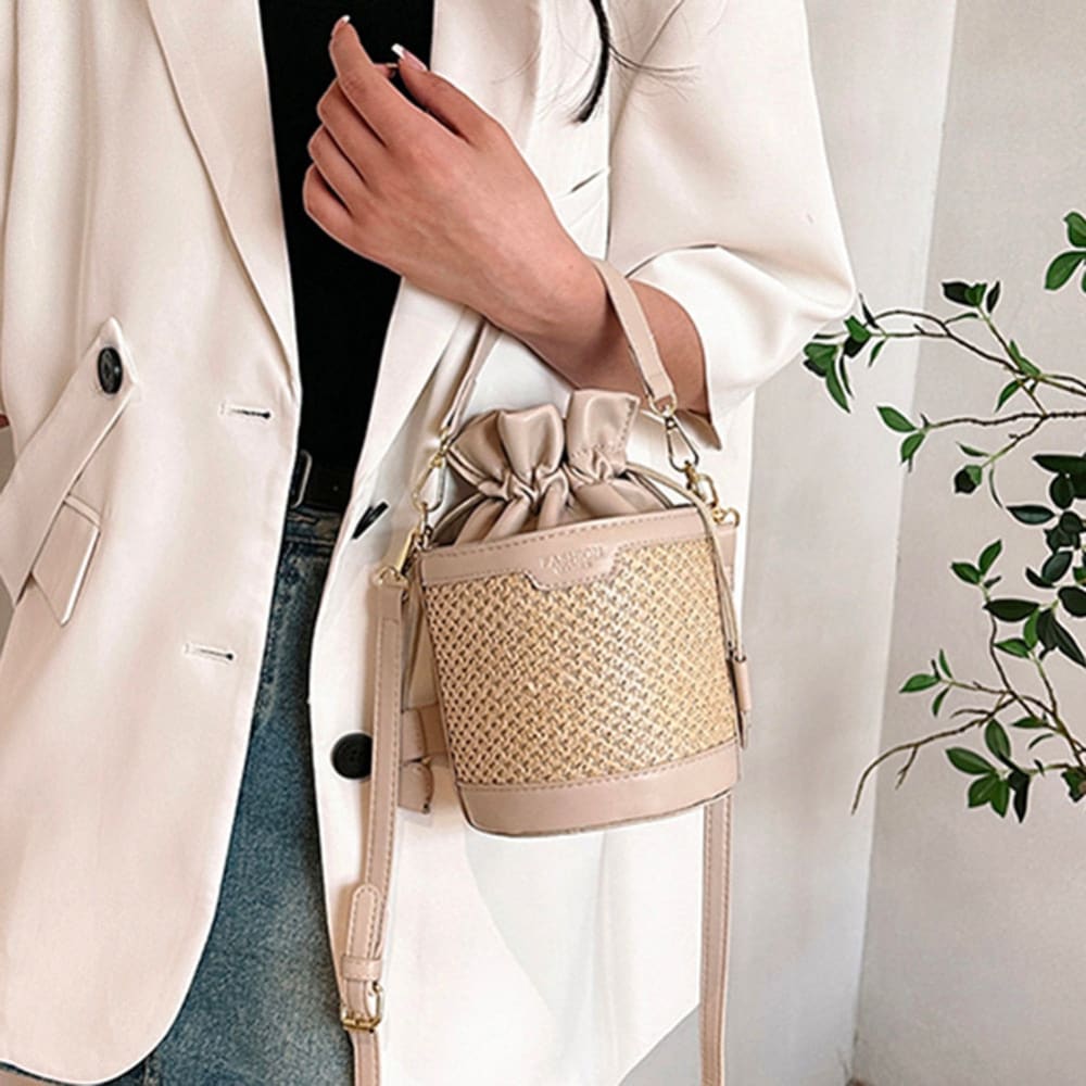 Straw Crossbody Beach Bag