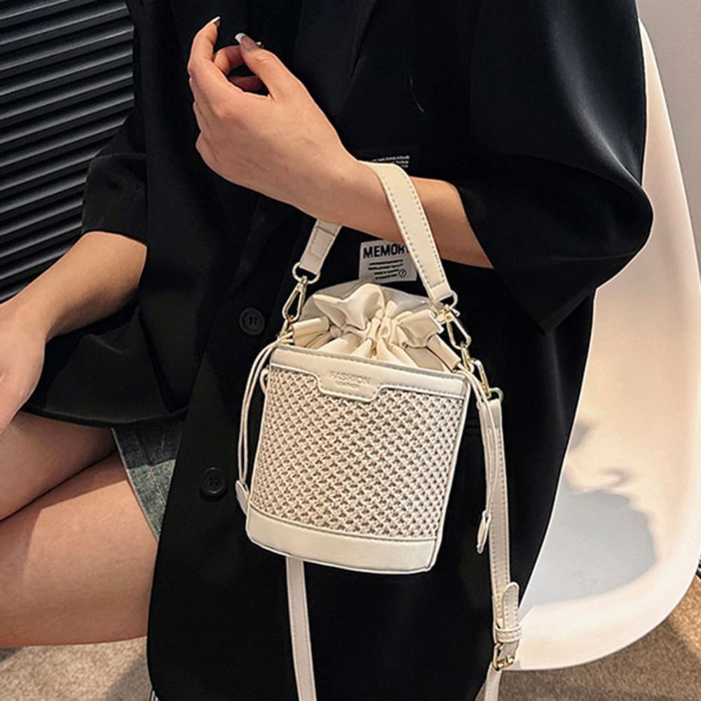 Straw Crossbody Beach Bag