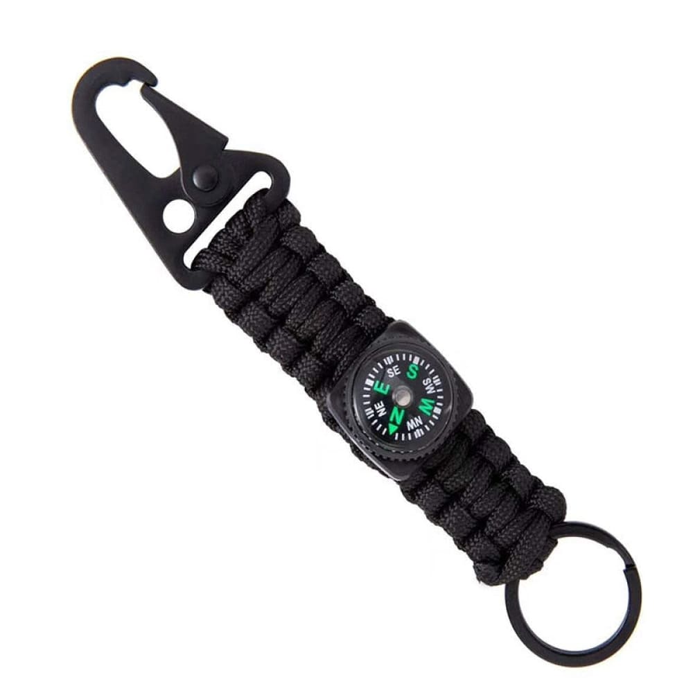 Survival Keychain Paracord - Black