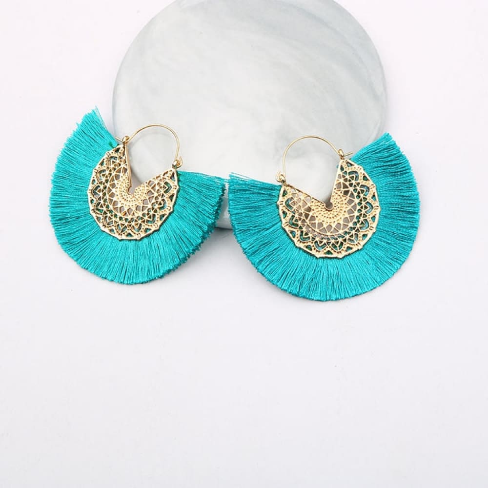 Tassel Fan Beach Earrings