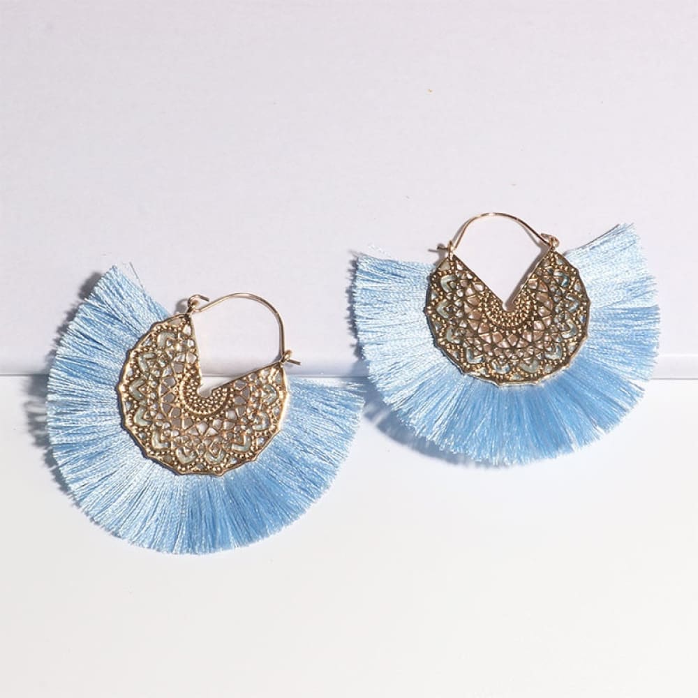 Tassel Fan Beach Earrings