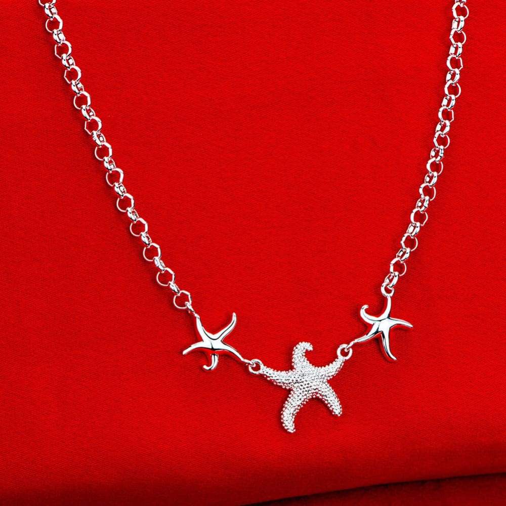 Three Starfish Necklace