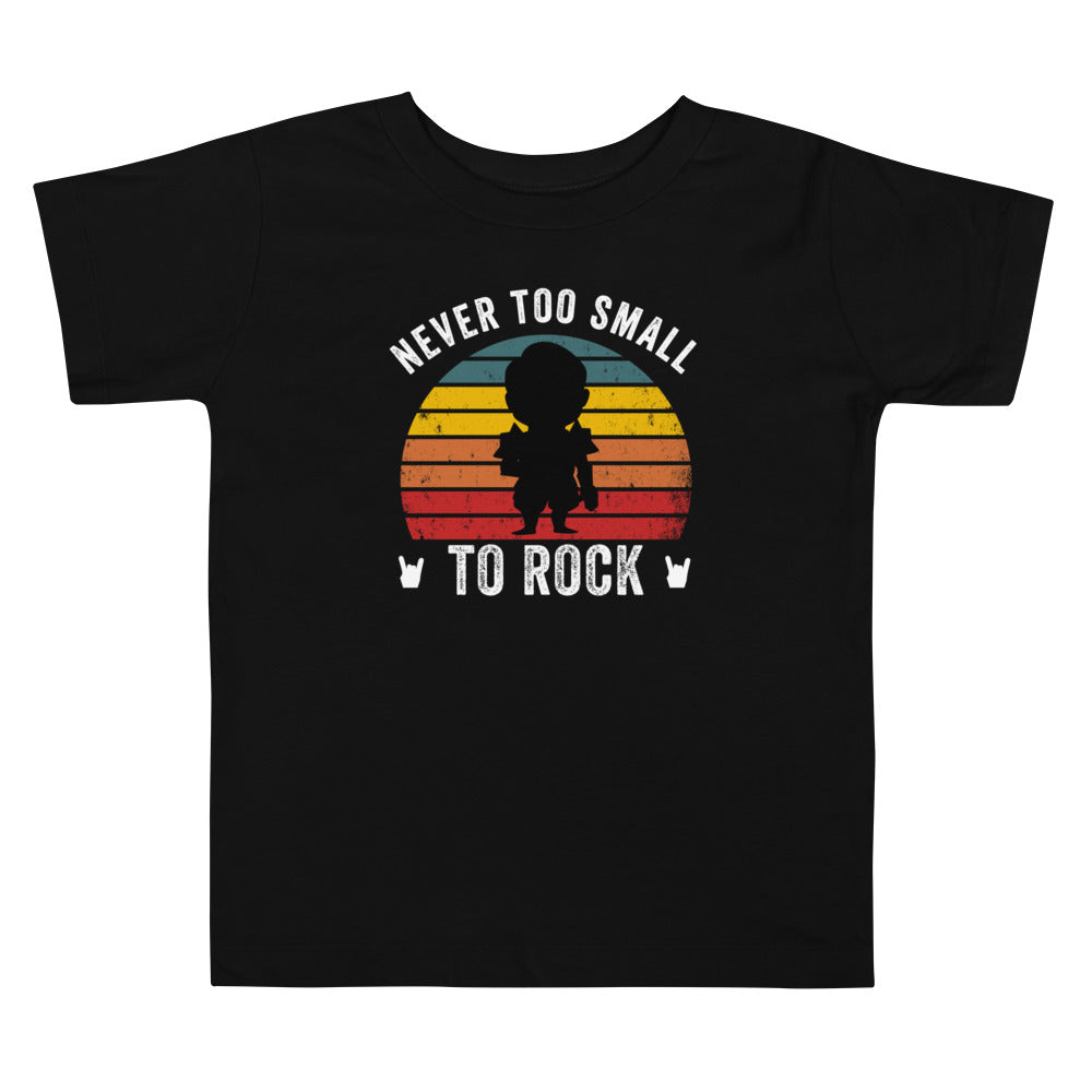 Never Too Small To Rock Kids Shirt, Funny heavy metal baby t-shirt, Toddler Short Sleeve Tee, Heavy metal baby shirt, Hard rock baby shirt