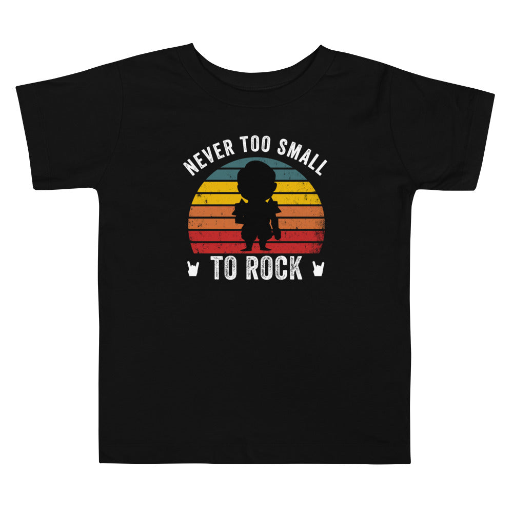 Never Too Small To Rock Kids Shirt, Funny heavy metal baby t-shirt, Toddler Short Sleeve Tee, Heavy metal baby shirt, Hard rock baby shirt - Madeinsea©