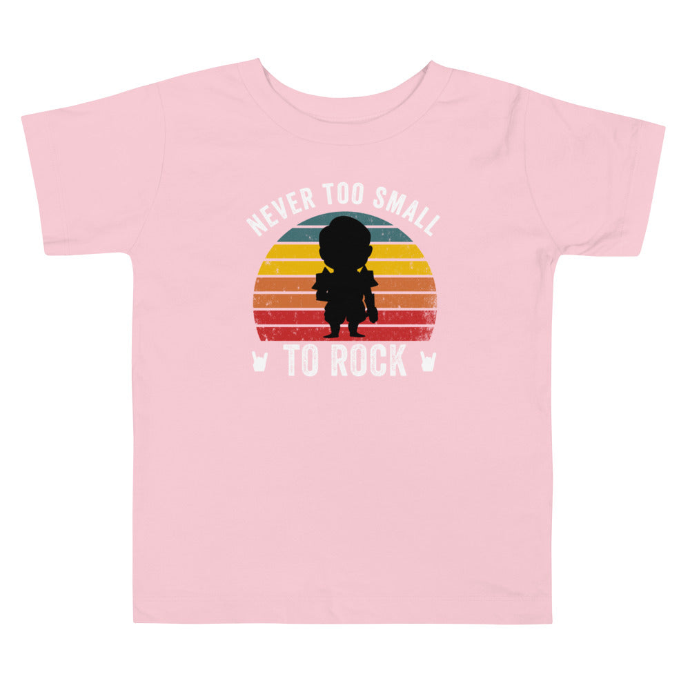 Never Too Small To Rock Kids Shirt, Funny heavy metal baby t-shirt, Toddler Short Sleeve Tee, Heavy metal baby shirt, Hard rock baby shirt - Madeinsea©