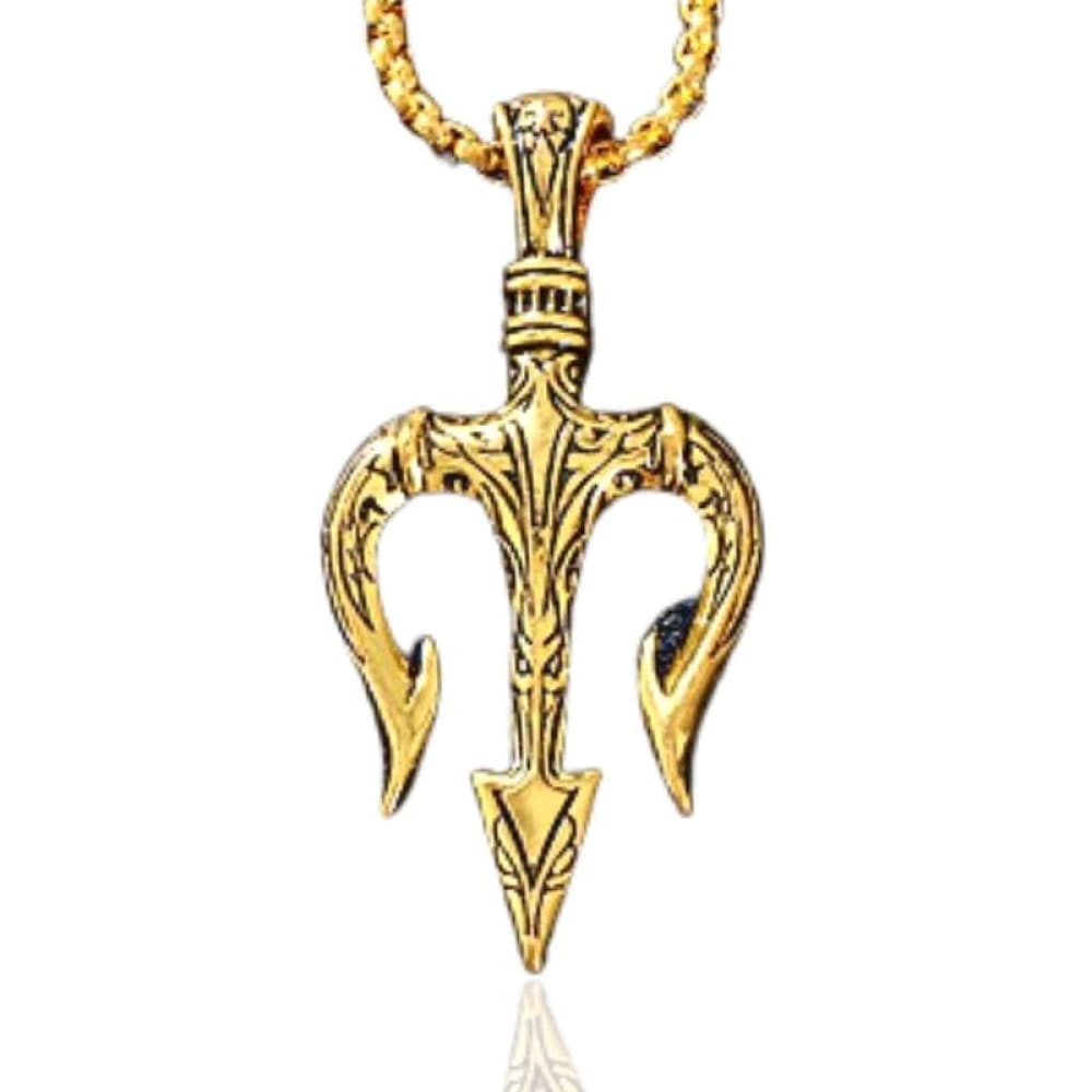 trident-necklace-gold