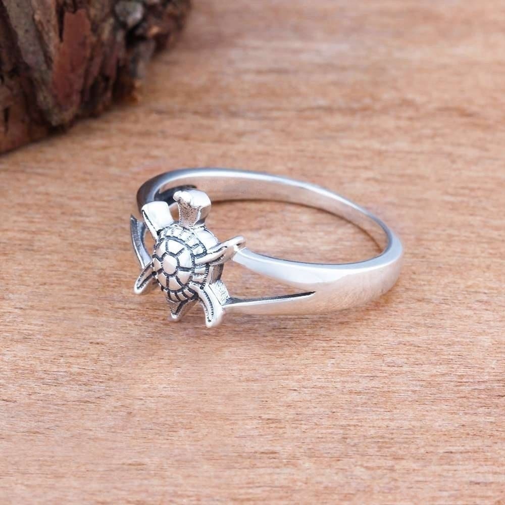 Turtle Silver Ring