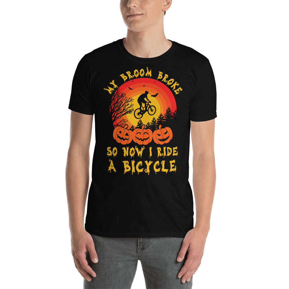 My Broom Broke So Now I Ride A Bicycle Shirt, Halloween Rider Shirt, Biker Shirt, Halloween Shirt, Halloween Party Shirt, Halloween Gift