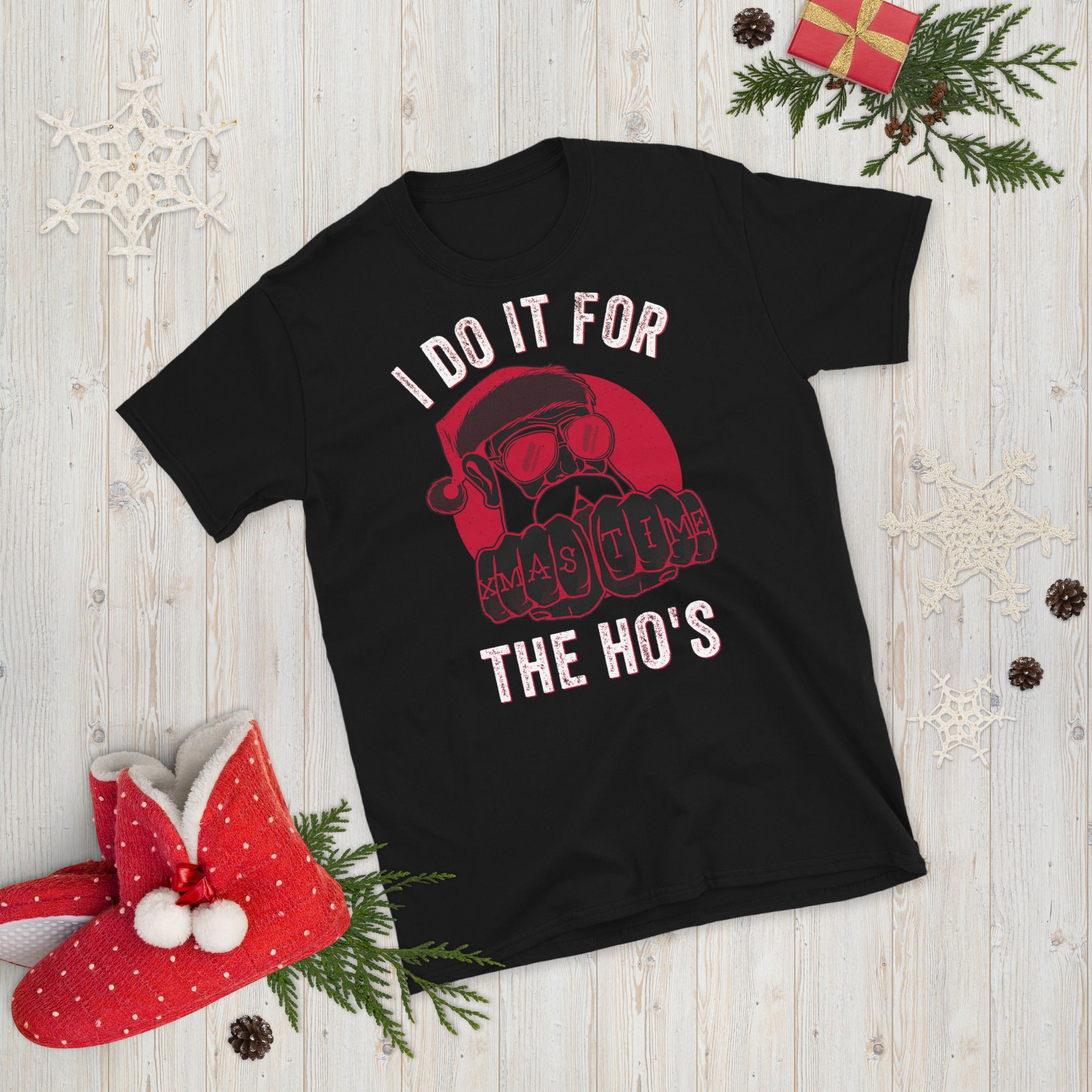 I Do It For The Hos Shirt, Rude Christmas Shirt, Santa Face Shirt, Santa Face Shirt, Rude Xmas Shirt, Offensive Xmas Gifts, Joke Xmas - Madeinsea©