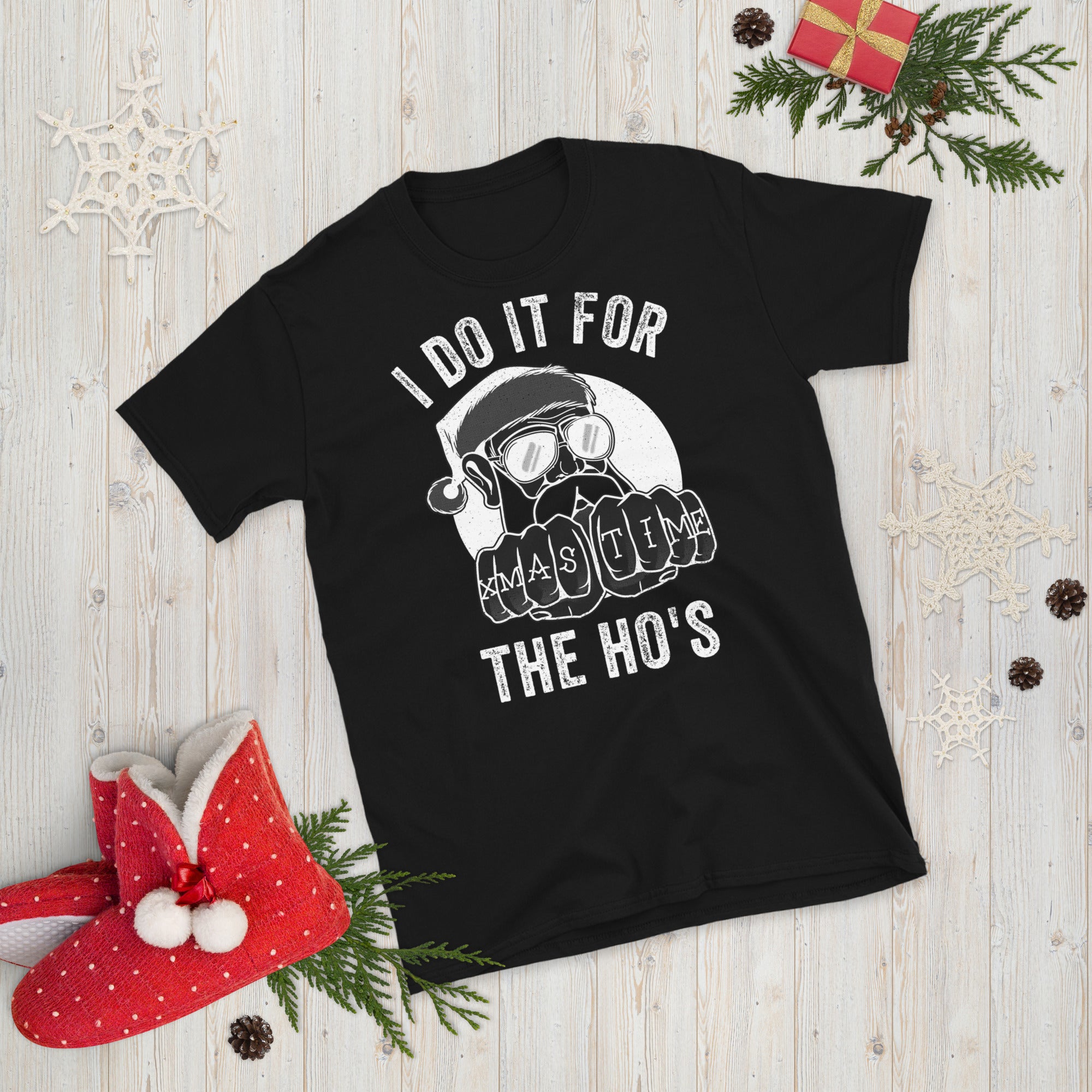 I Do It For The Hos Shirt, Rude Christmas Shirt, Santa Face Shirt, Santa Face Shirt, Rude Xmas Shirt, Offensive Xmas Gifts, Joke Xmas - Madeinsea©