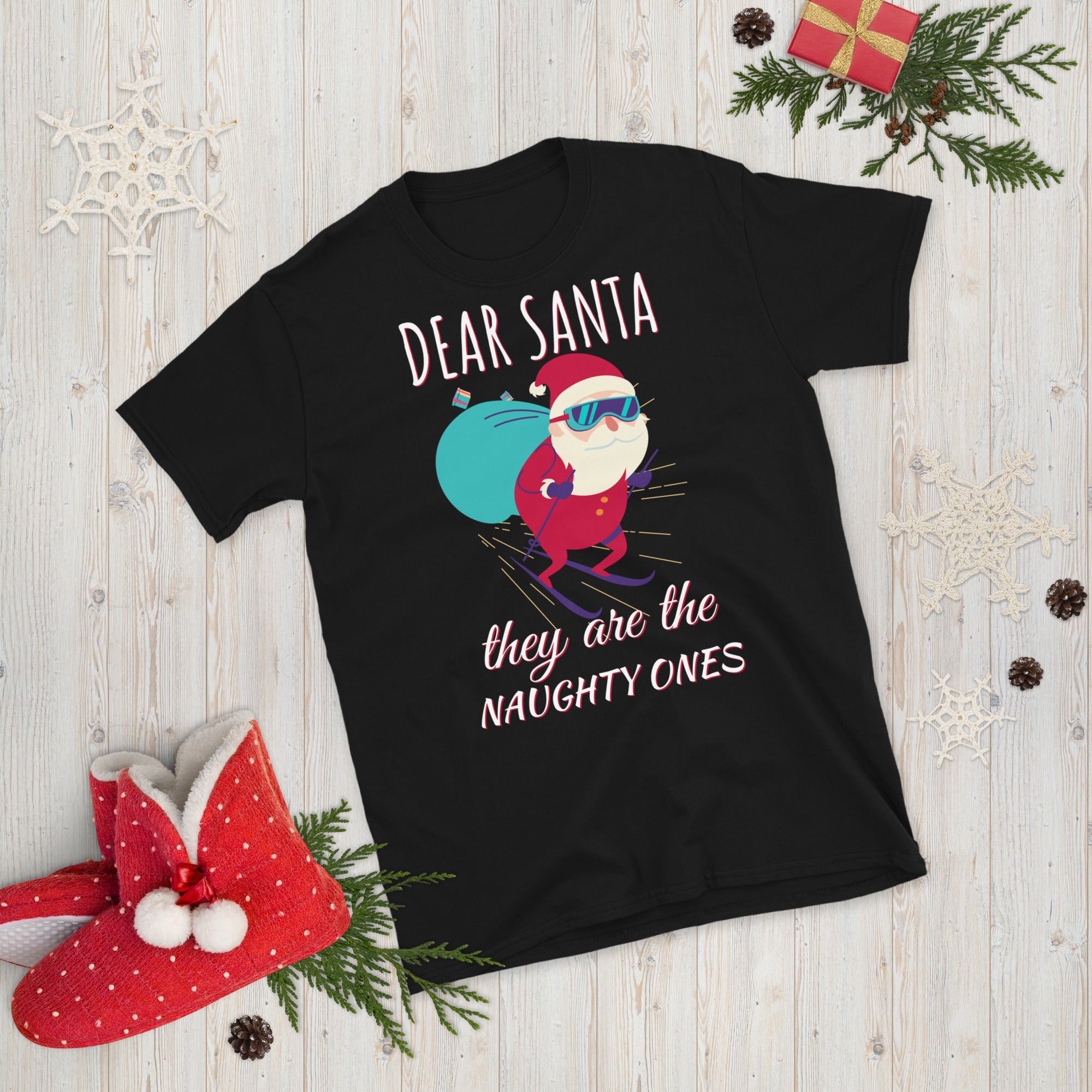 Dear Santa They're The Naughty Ones Shirt, Funny Christmas T Shirt, Funny Santa Shirt, Naughty Christmas, Christmas Family Outfits