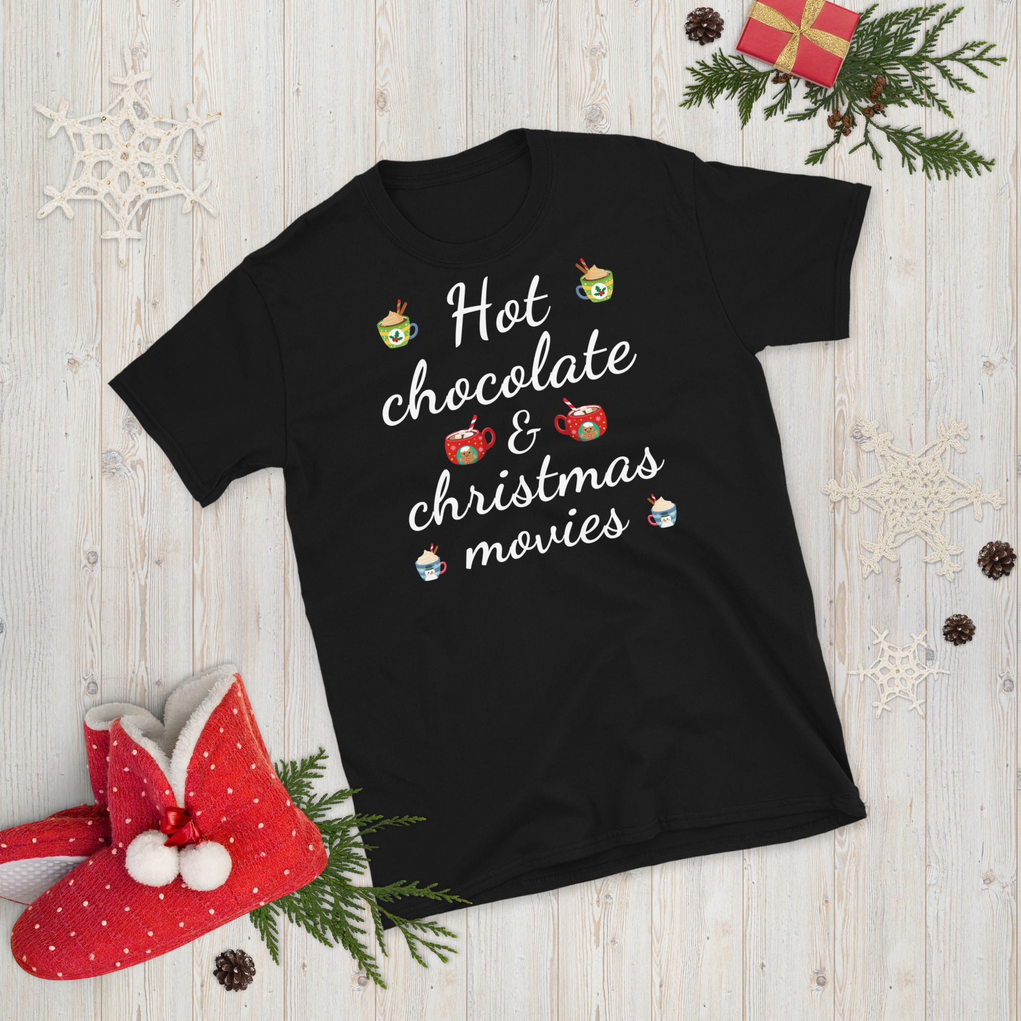 Heiße Schokolade und Weihnachtsfilme Shirt, Heiße Schokolade T-Shirt, Ich möchte nur Weihnachtsfilme sehen, Heißes Kakao Shirt, Weihnachtsfilme