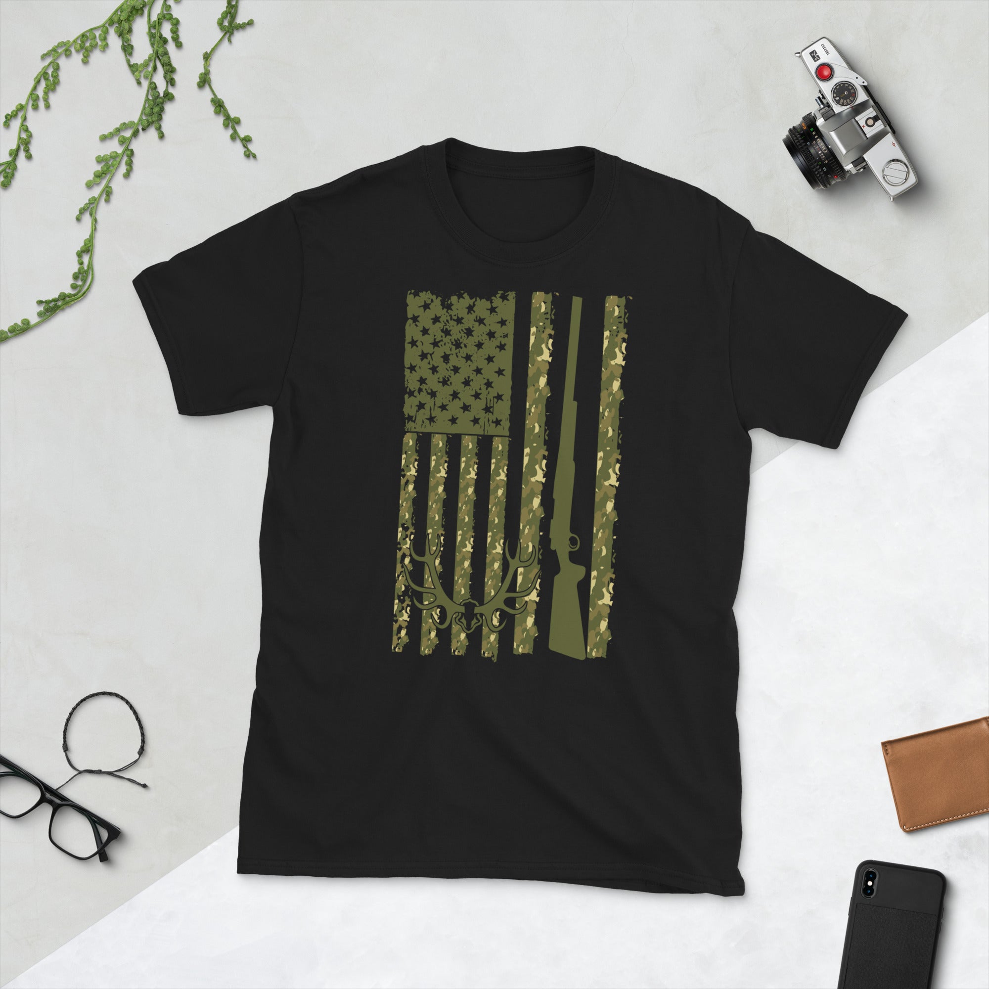 Hirschjagd USA Flagge Shirt, Bockjagd T-Shirt, Jäger Geschenk Shirt, Jagd Geschenke, Hirschjagd Shirt, Jagdsaison, Jäger Leben Shirt