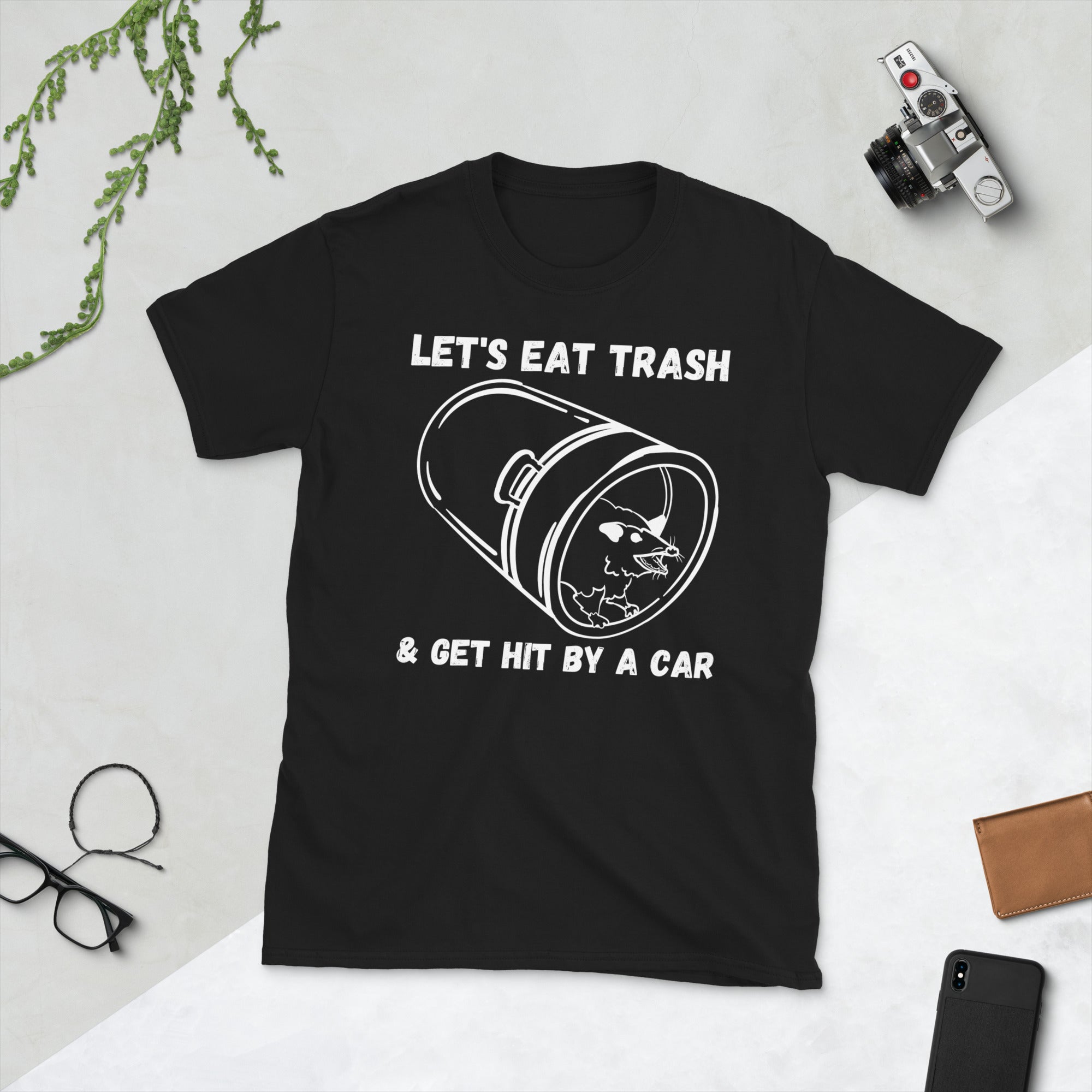 Opossum Shirt, Let&#39;s Eat Trash and Get Hit By A Car, Funny Possum Tshirt, Vintage Opossum T-Shirt, Opossum Lovers, Opossum Owner Gift Tee