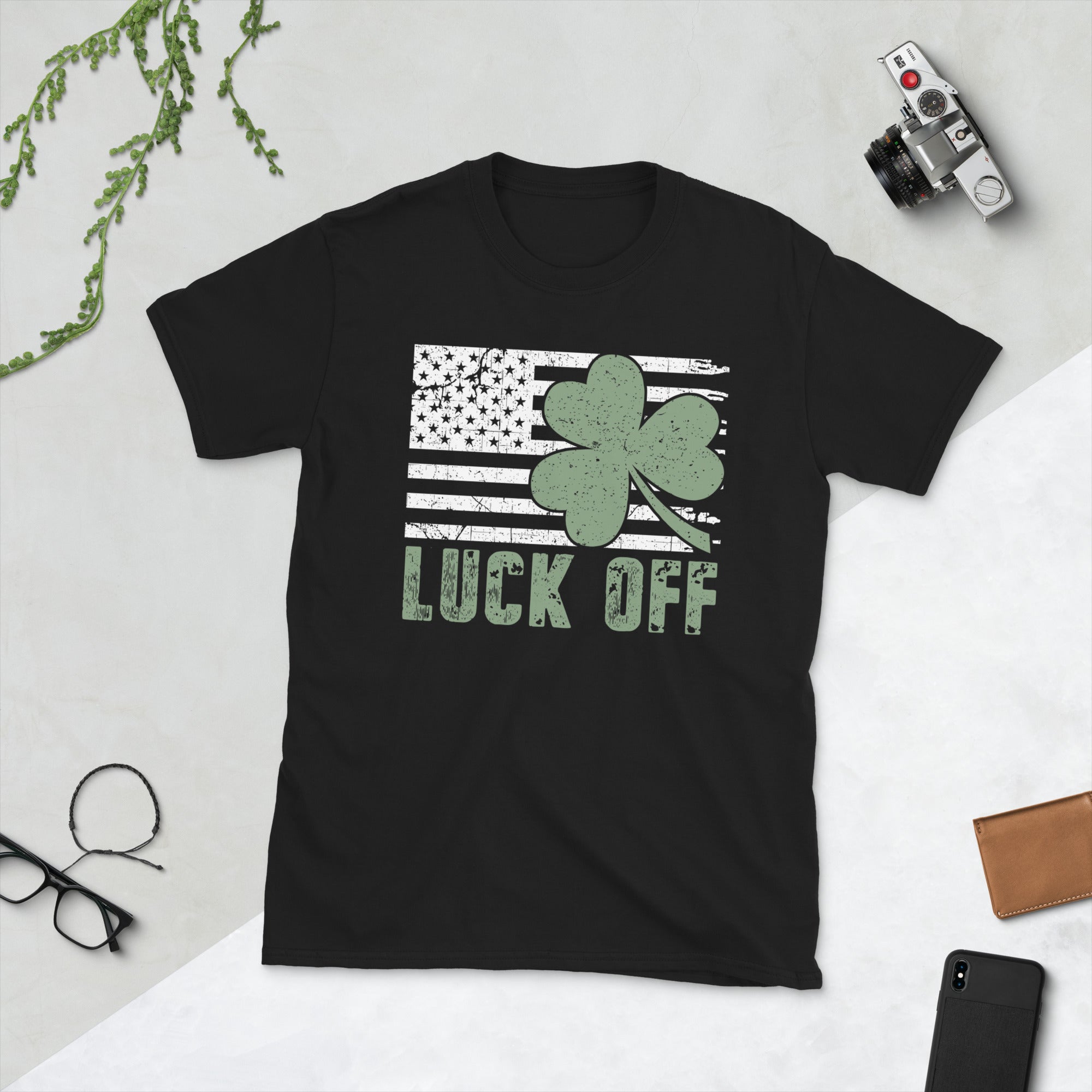 Luck Off Shirt, St. Patrick's Day TShirt, Shamrock Shirt, St. Patty's Shirt, Lucky Irish Shirt, 4 Leaf Clover, Saint Patricks Funny Gifts - Madeinsea©