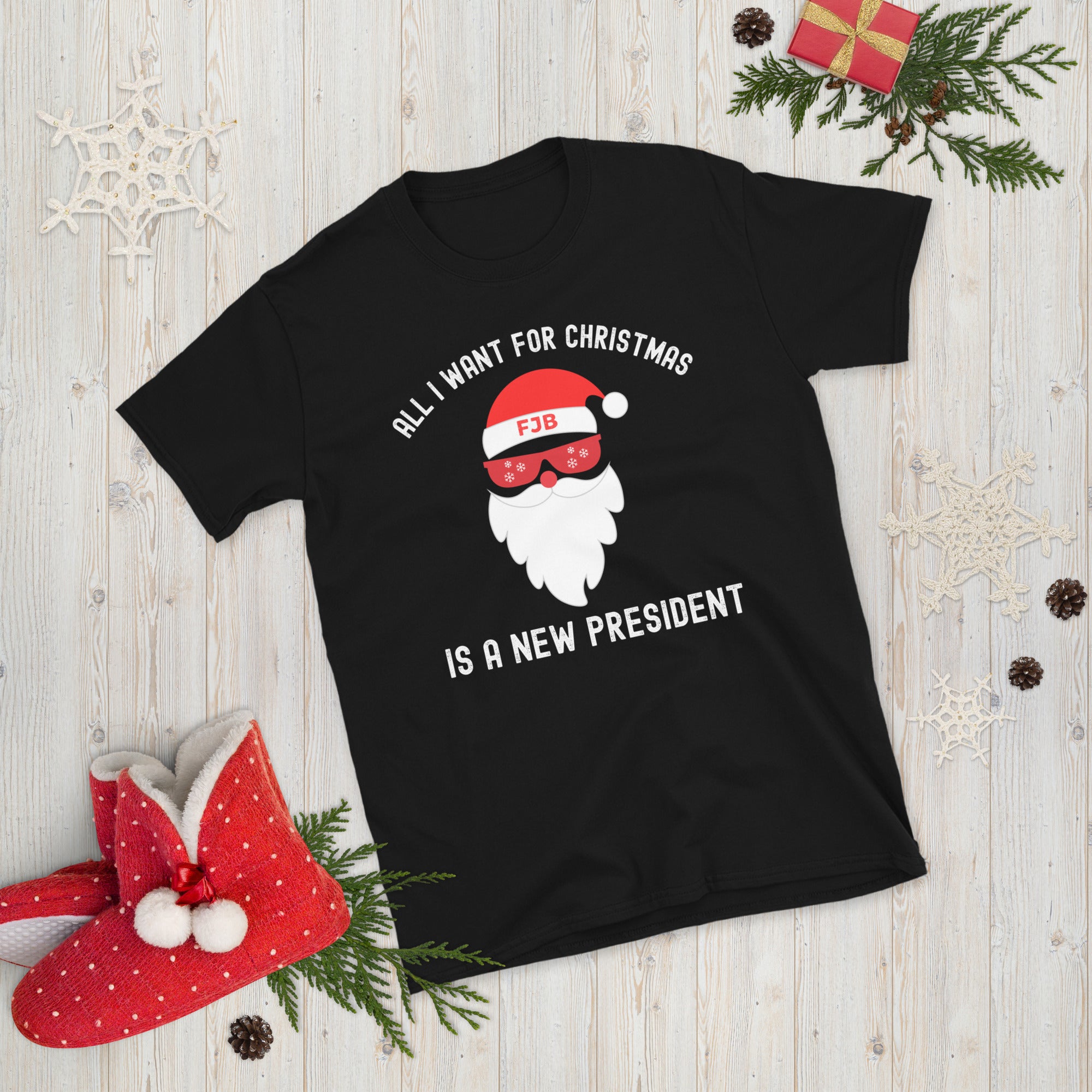 All I Want For Christmas Is A New President, Republican Christmas Shirt, Xmas Conservative ΤShirt, Impeach Biden Tee, FJB Shirt, FJB Gifts - Madeinsea©