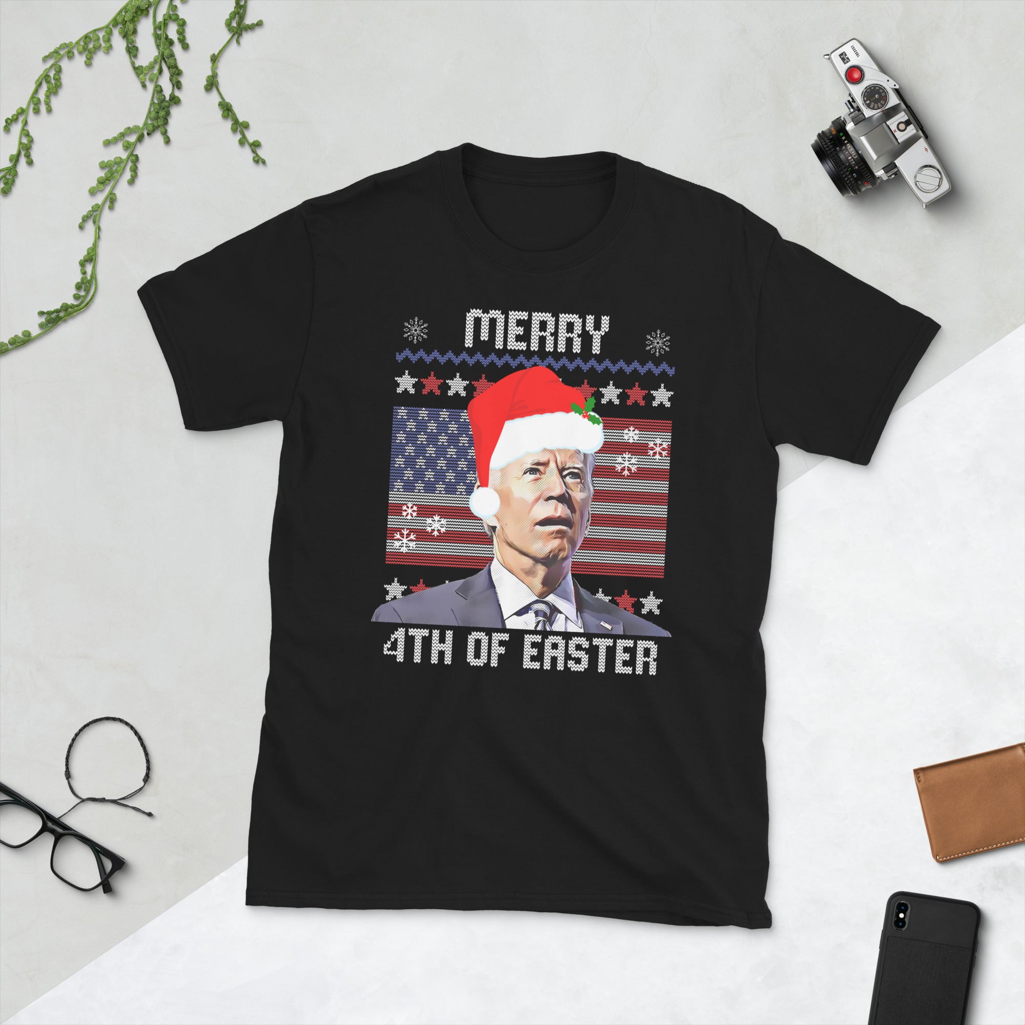 Merry 4th Of Easter Funny Xmas Joe Biden Confused, Anti Joe Biden Christmas Shirt, Funny Biden Xmas Tshirt, FJB Shirts Shirt
