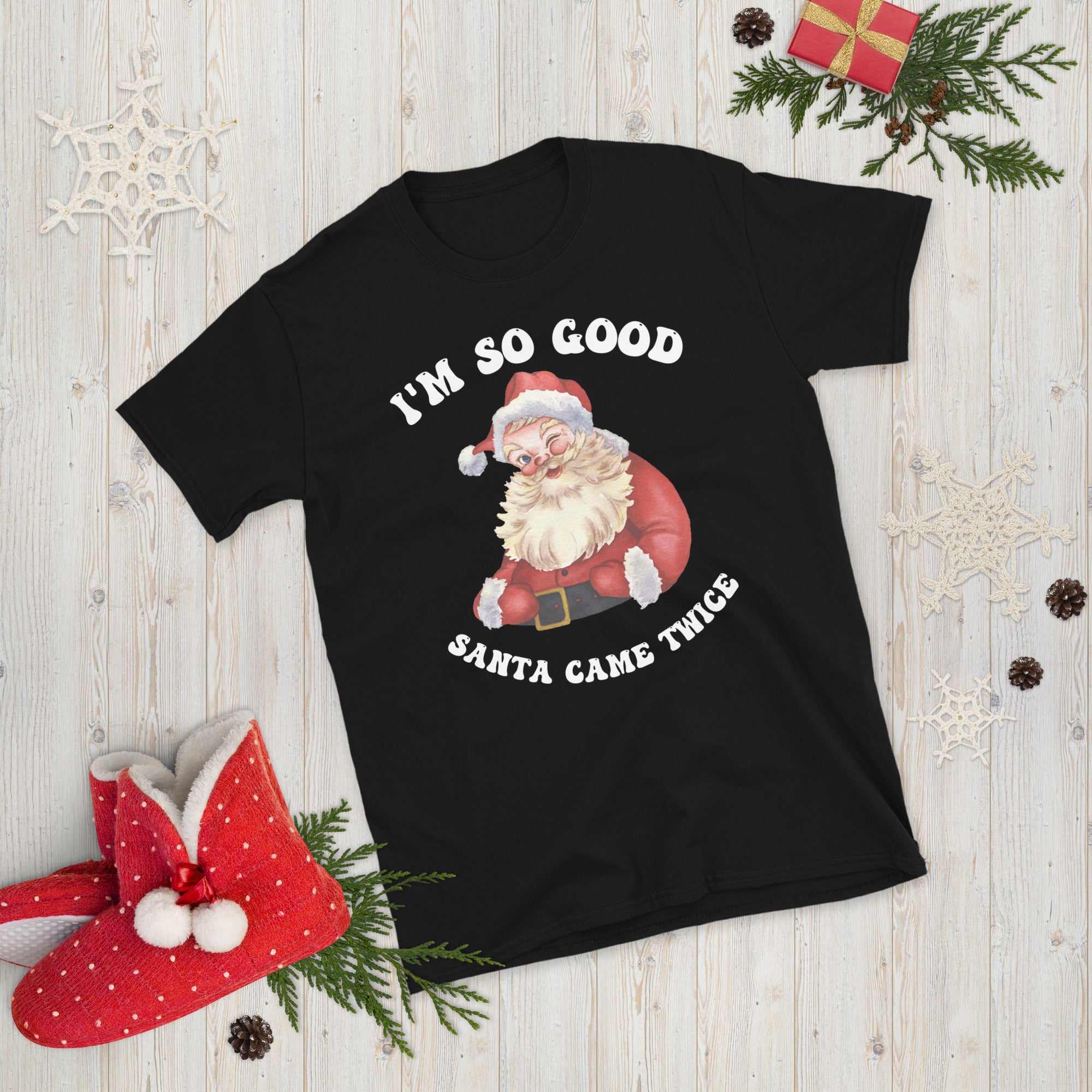 Naughty Couple Christmas Shirts, I&#39;m So Good Santa Came Twice Shirt, Couples Ugly Christmas Tees, Groovy Christmas Gifts, Xmas Adult Humour - Madeinsea©