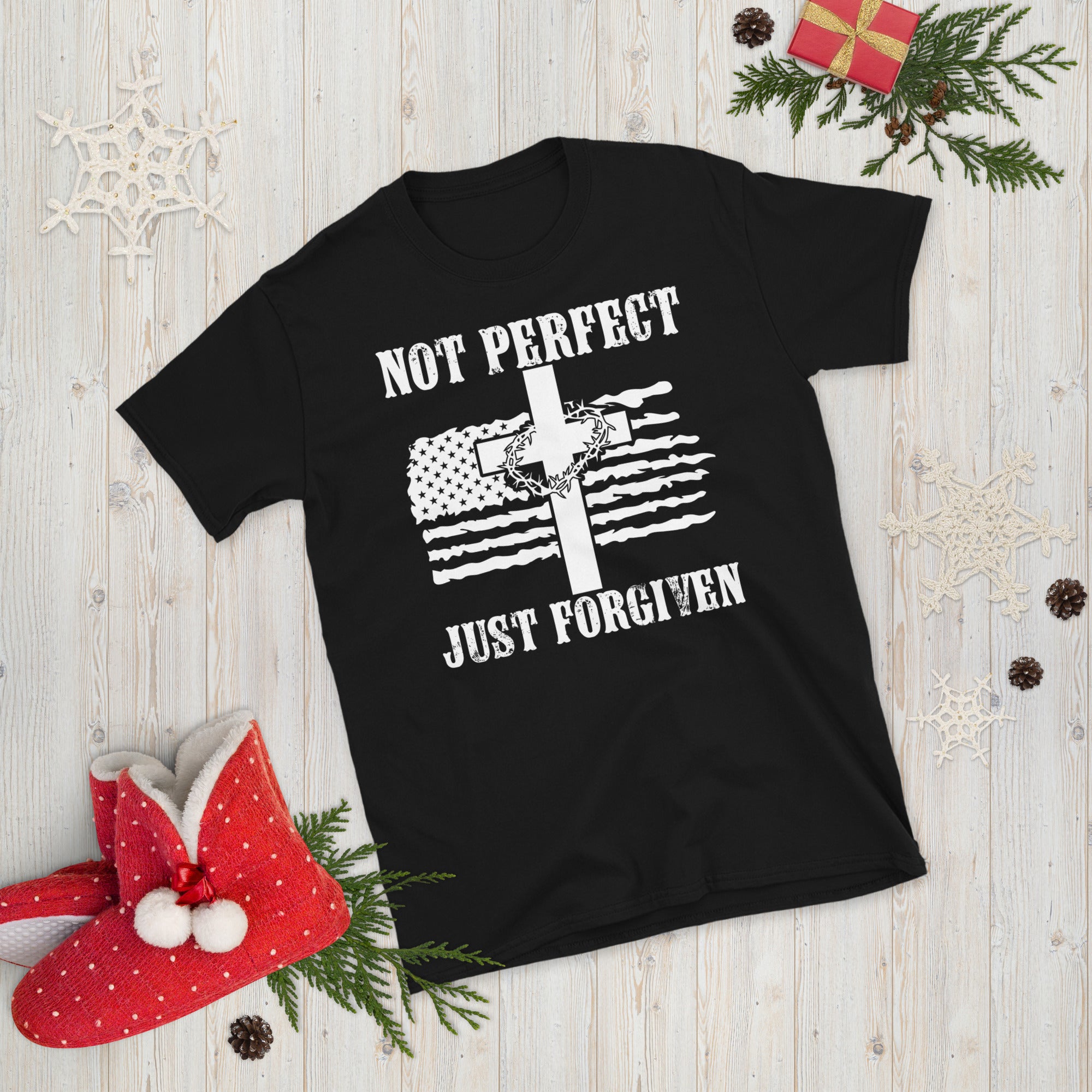 Not Perfect Just Forgiven Shirt, Christian Shirt, Religious Gifts For Men, Bible Verse Tshirt, Religious Gifts, Holy Bible T Shirt - Madeinsea©
