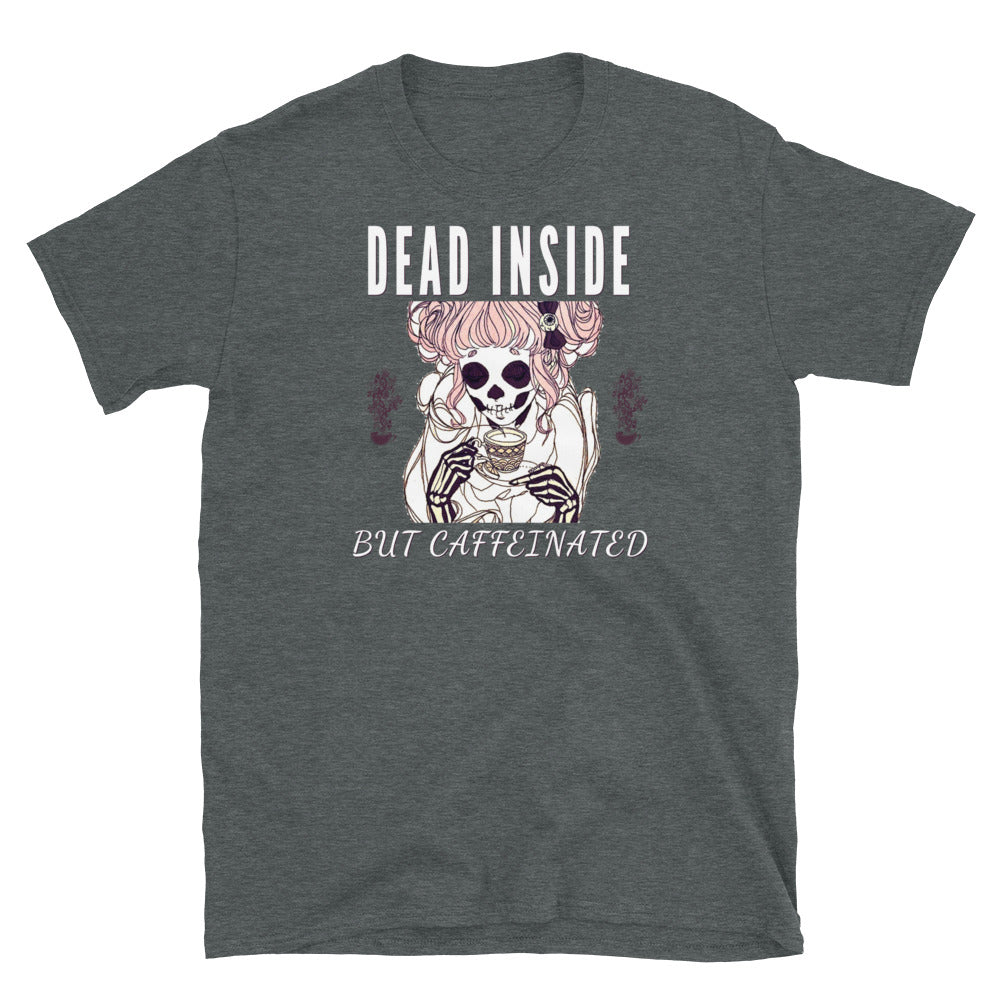 Dead Inside but Caffeinated, Coffee Skeleton shirt, Dead inside shirt, funny coffee skeleton mom shirt,funny coffee shirt - Madeinsea©