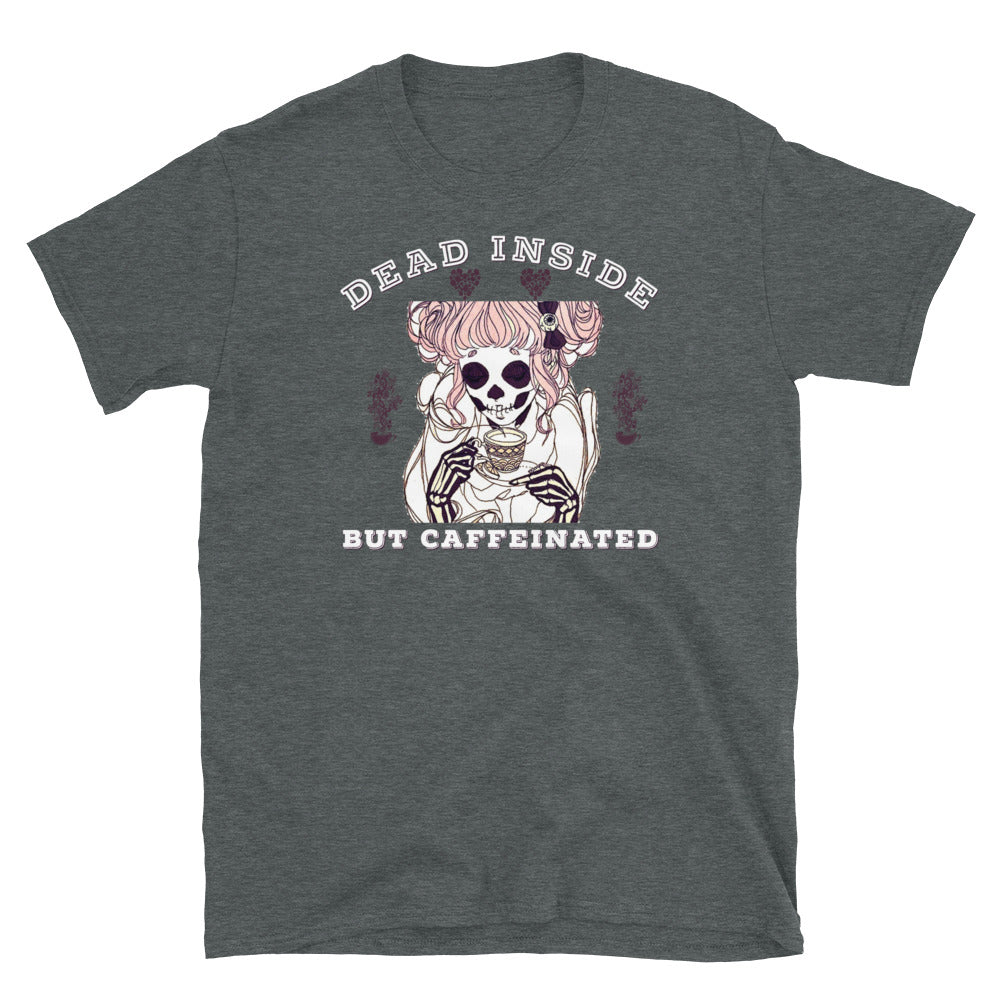 Dead Inside but Caffeinated, Coffee Skeleton shirt, Dead inside shirt, funny coffee shirt, funny coffee skeleton mom shirt, dead inside tee - Madeinsea©