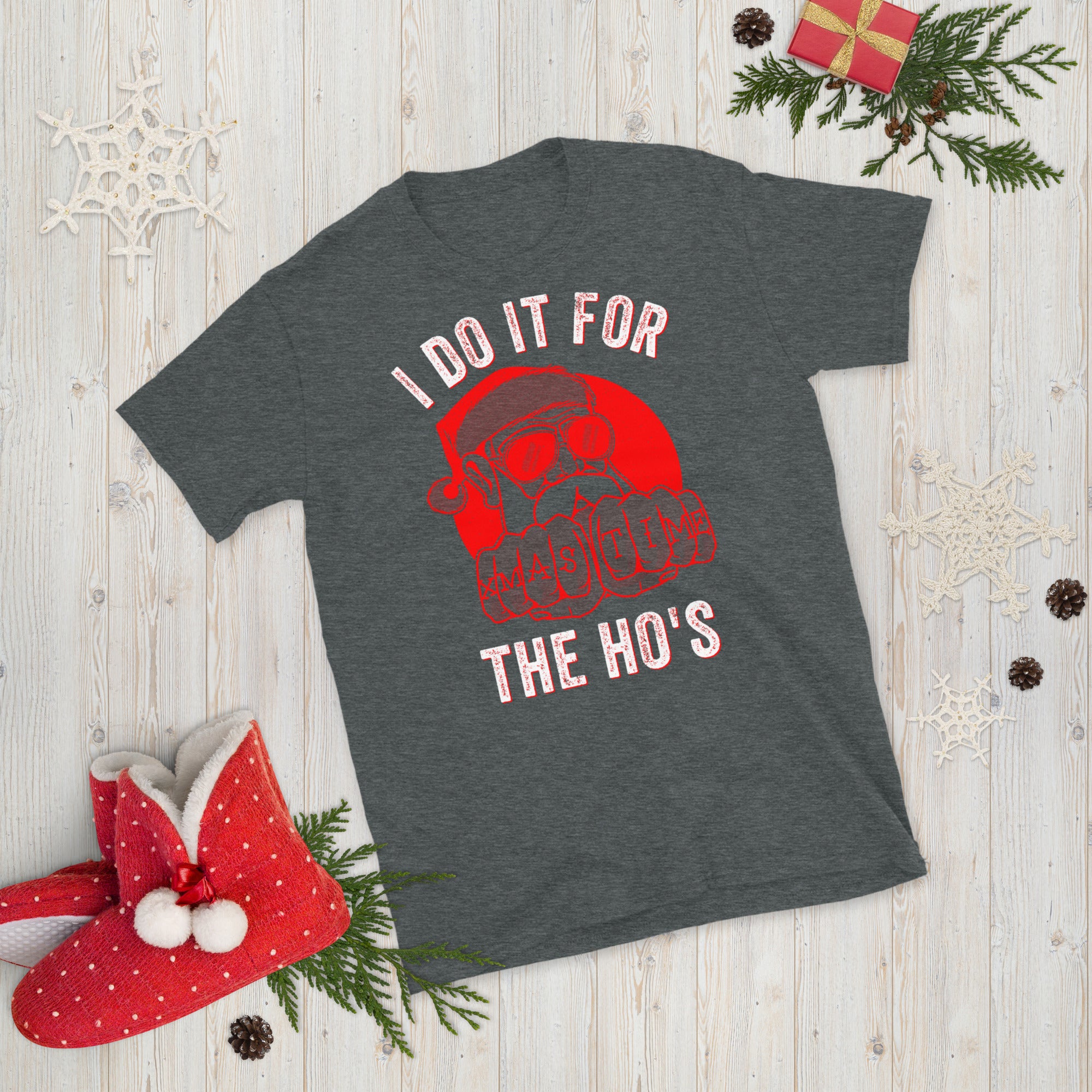 I Do It For The Hos Shirt, Rude Christmas Shirt, Santa Face Shirt, Santa Face Shirt, Rude Xmas Shirt, Offensive Xmas Gifts, Joke Xmas - Madeinsea©