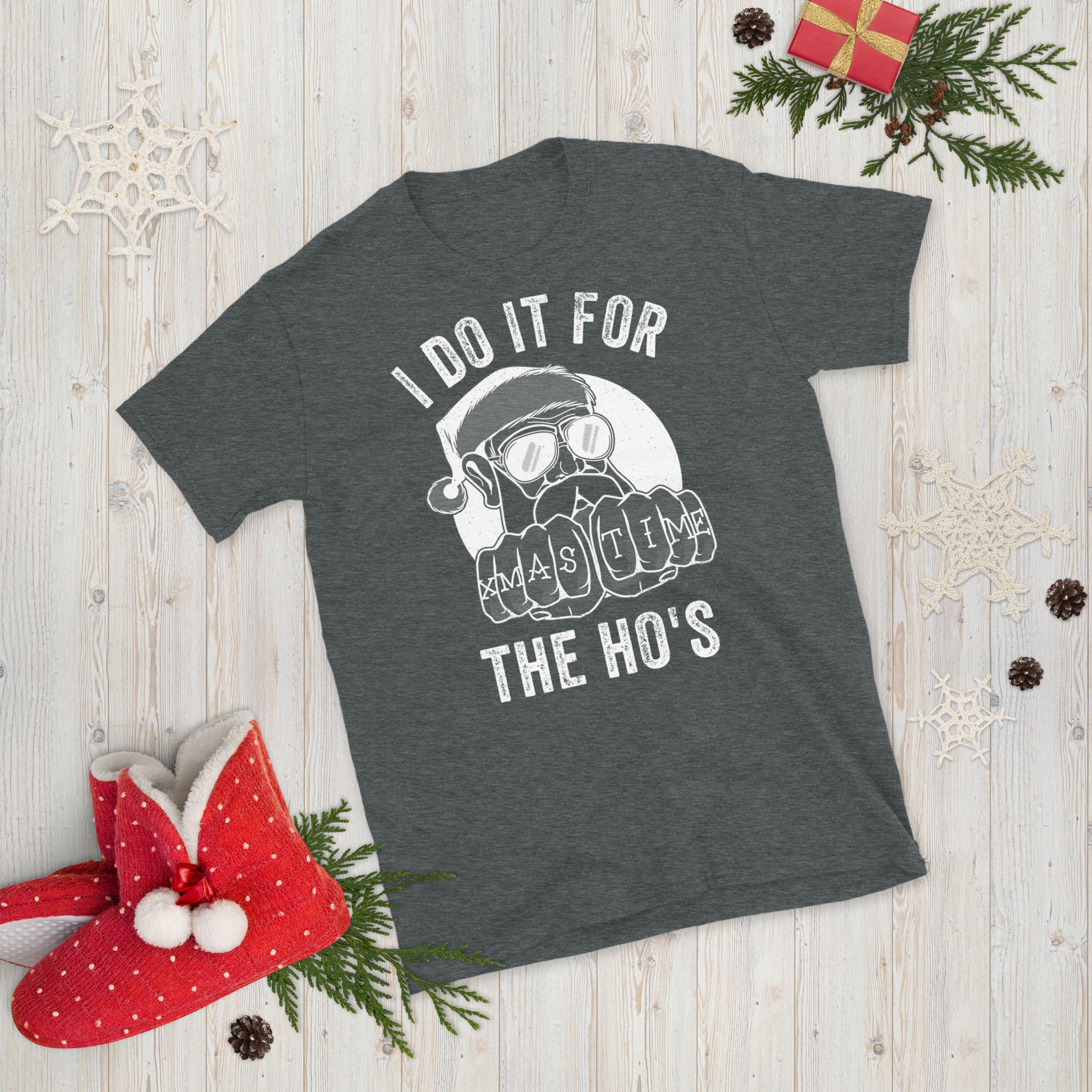 I Do It For The Hos Shirt, Rude Christmas Shirt, Santa Face Shirt, Santa Face Shirt, Rude Xmas Shirt, Offensive Xmas Gifts, Joke Xmas - Madeinsea©