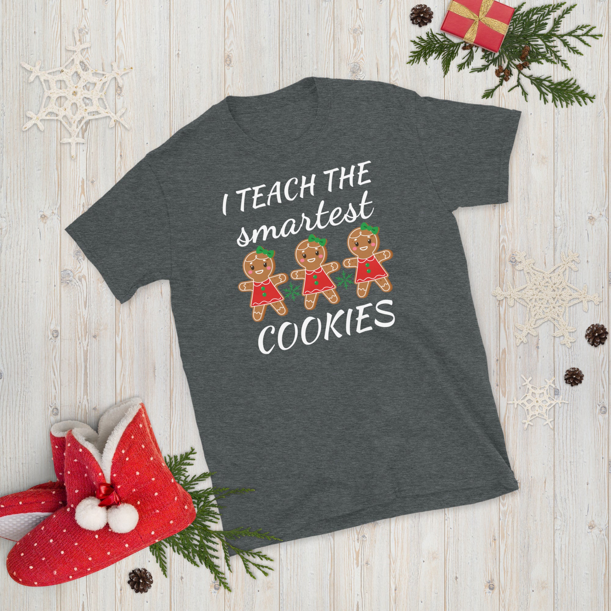 Ich unterrichte die klügsten Kekse Shirt, Lehrer Weihnachtsshirt, Lehrer Weihnachtsgeschenke, klügste Kekse, Smart Cookies Tee, Xmas Lehrer T-Shirt