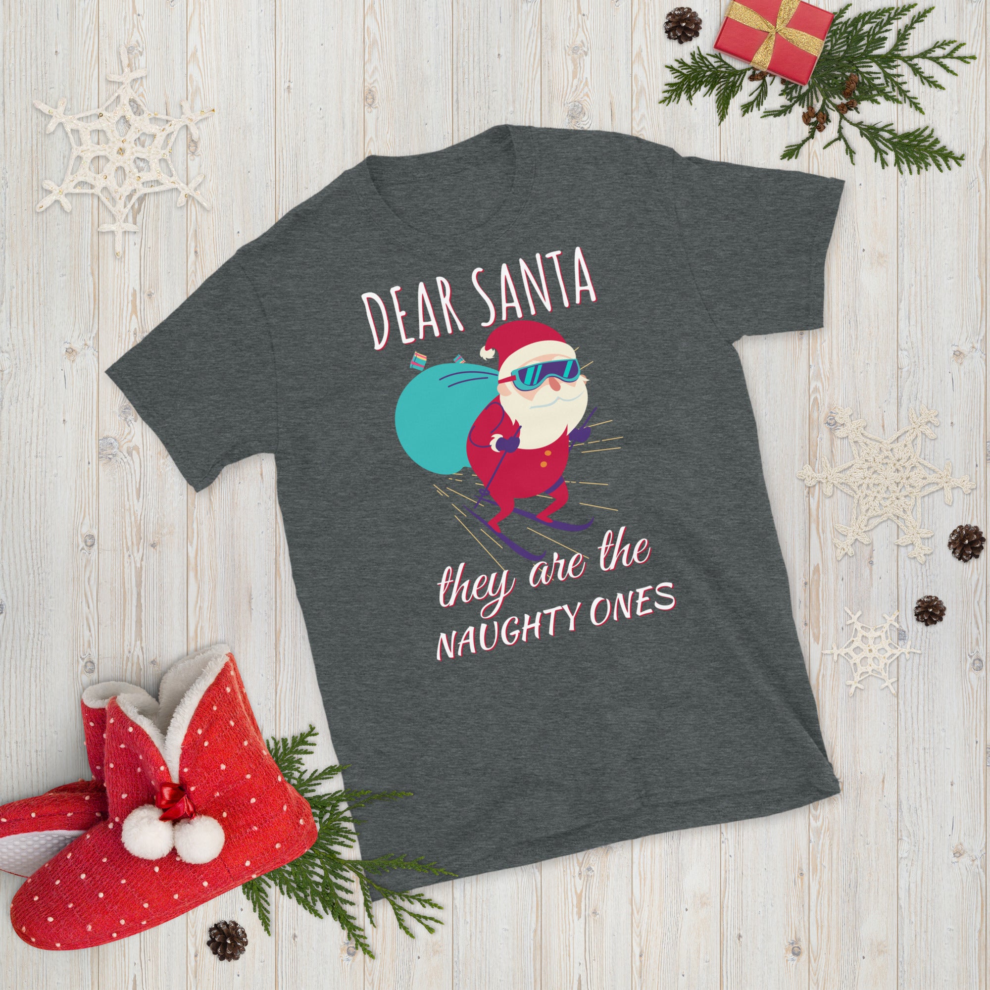 Dear Santa They're The Naughty Ones Shirt, Funny Christmas T Shirt, Funny Santa Shirt, Naughty Christmas, Christmas Family Outfits