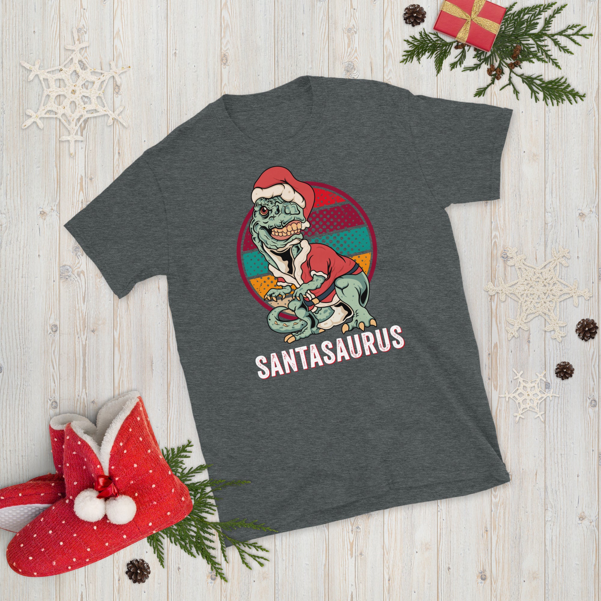 Santasaurus Shirt, Cute Christmas Shirt, T Rex Christmas Shirt, Christmasaurus Shirt, Xmas Dino TShirt, Santa Dinosaur Shirt, Xmas Dinosaur - Madeinsea©