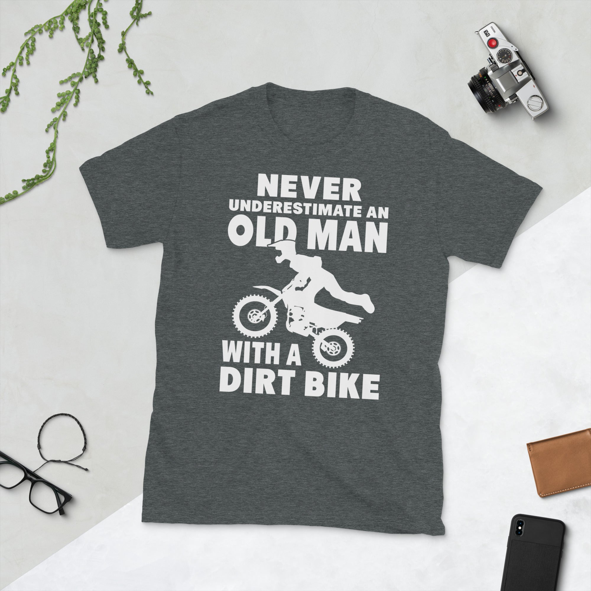 Never Underestimate An Old Man With A Dirt Bike T Shirt, Dirt Bike Shirt, Dirt Bike Gift, Dirt Biking Dad Shirt, Dirt Biking Grandpa Gift - Madeinsea©