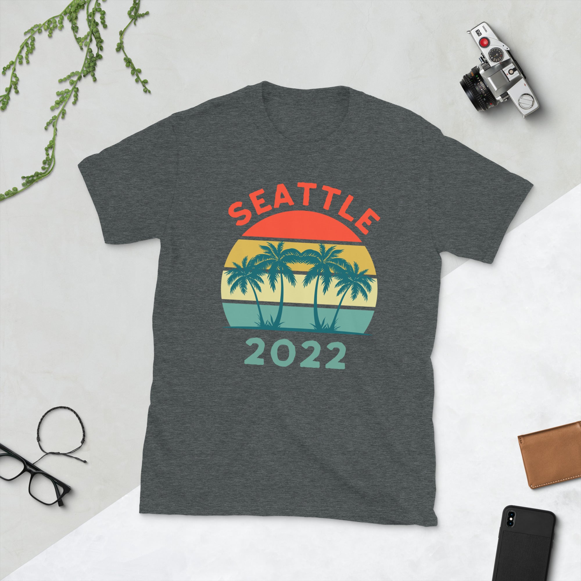 T-shirt Seattle 2022, t-shirt de vacances d'été à Washington, chemises assorties de vacances d'été 2022, t-shirt de l'État de Washington, t-shirt cadeau rétro Seattle