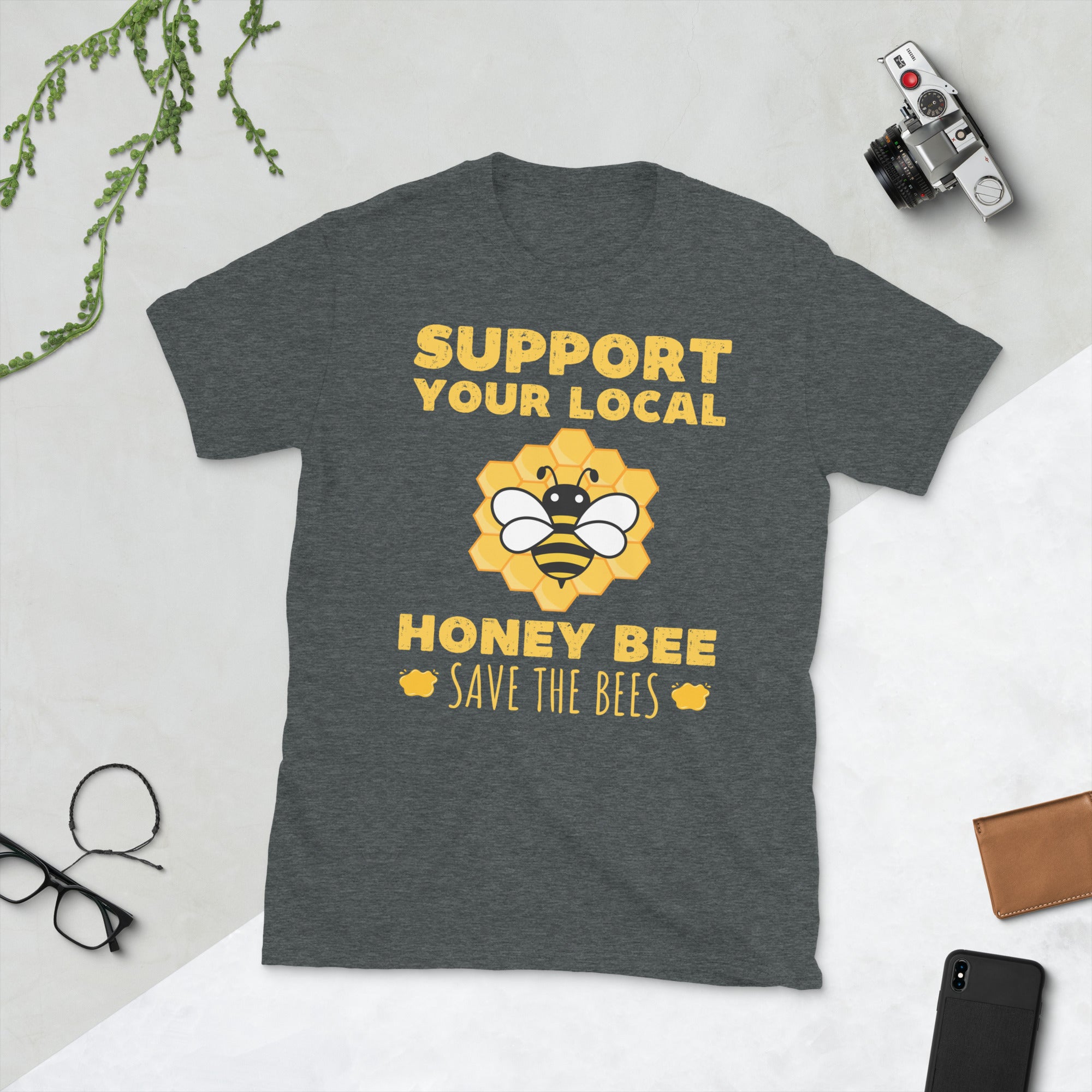 T-shirt Sauvez les abeilles, soutenez votre abeille locale, t-shirt d'apiculture, cadeau de t-shirt d'apiculteur drôle, t-shirt d'apiculteur, t-shirt de jardinier, amoureux des abeilles