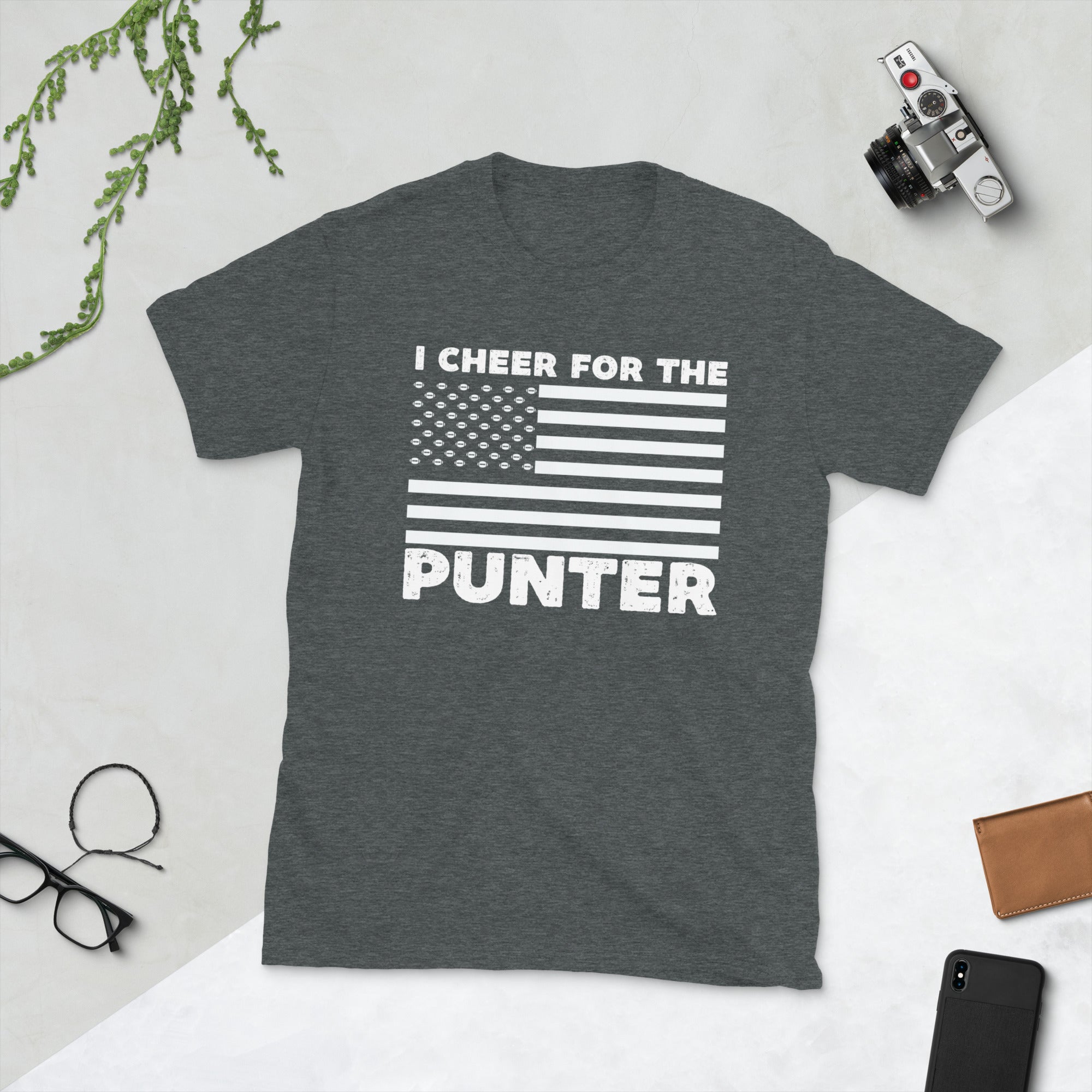 I Cheer For The Punter, Funny Football Shirt, American Football Gifts, Rugby Tshirt, Football Mom Shirts, American Flag Tee - Madeinsea©