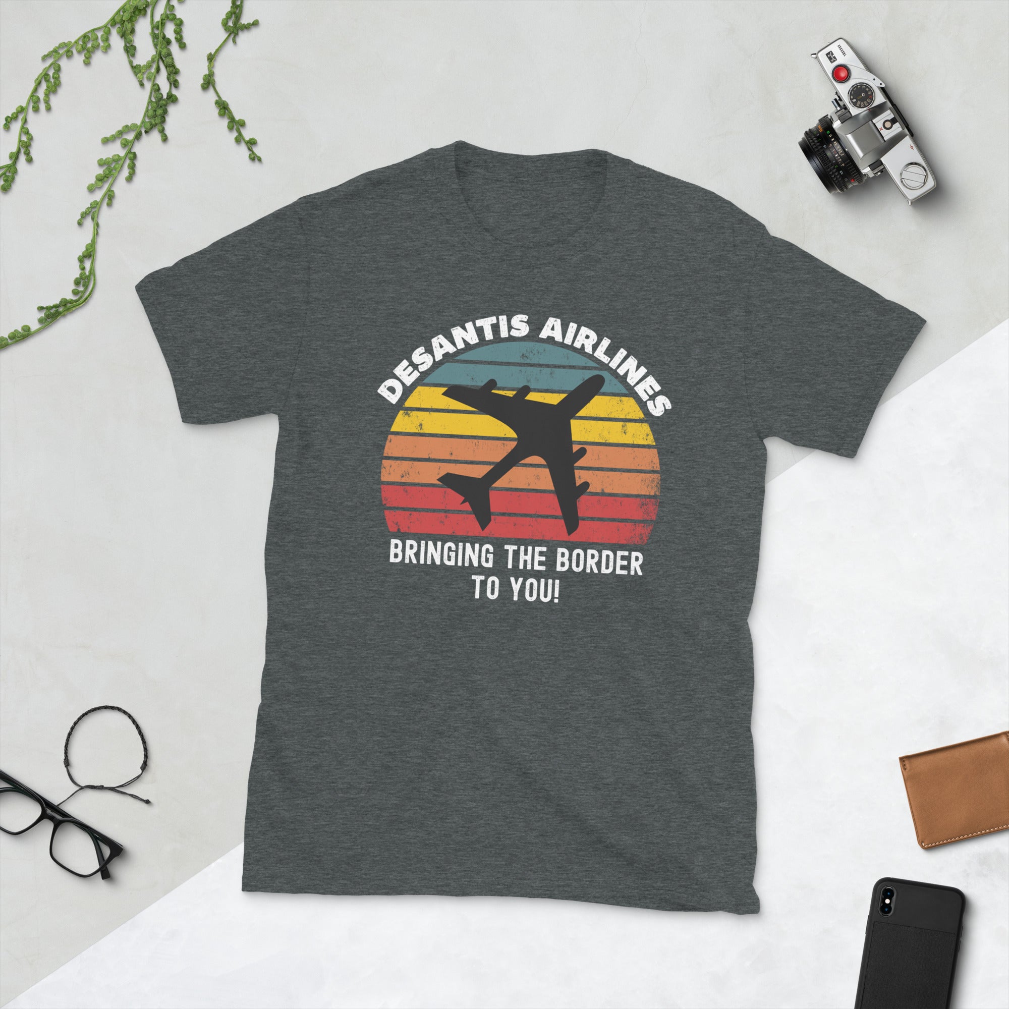 DeSantis Airlines Shirt, Ron DeSantis T-Shirt, Bringing The Border To You, Political Meme T-Shirt, DeSantis 2024 Shirt, Florida Governor Tee - Madeinsea©
