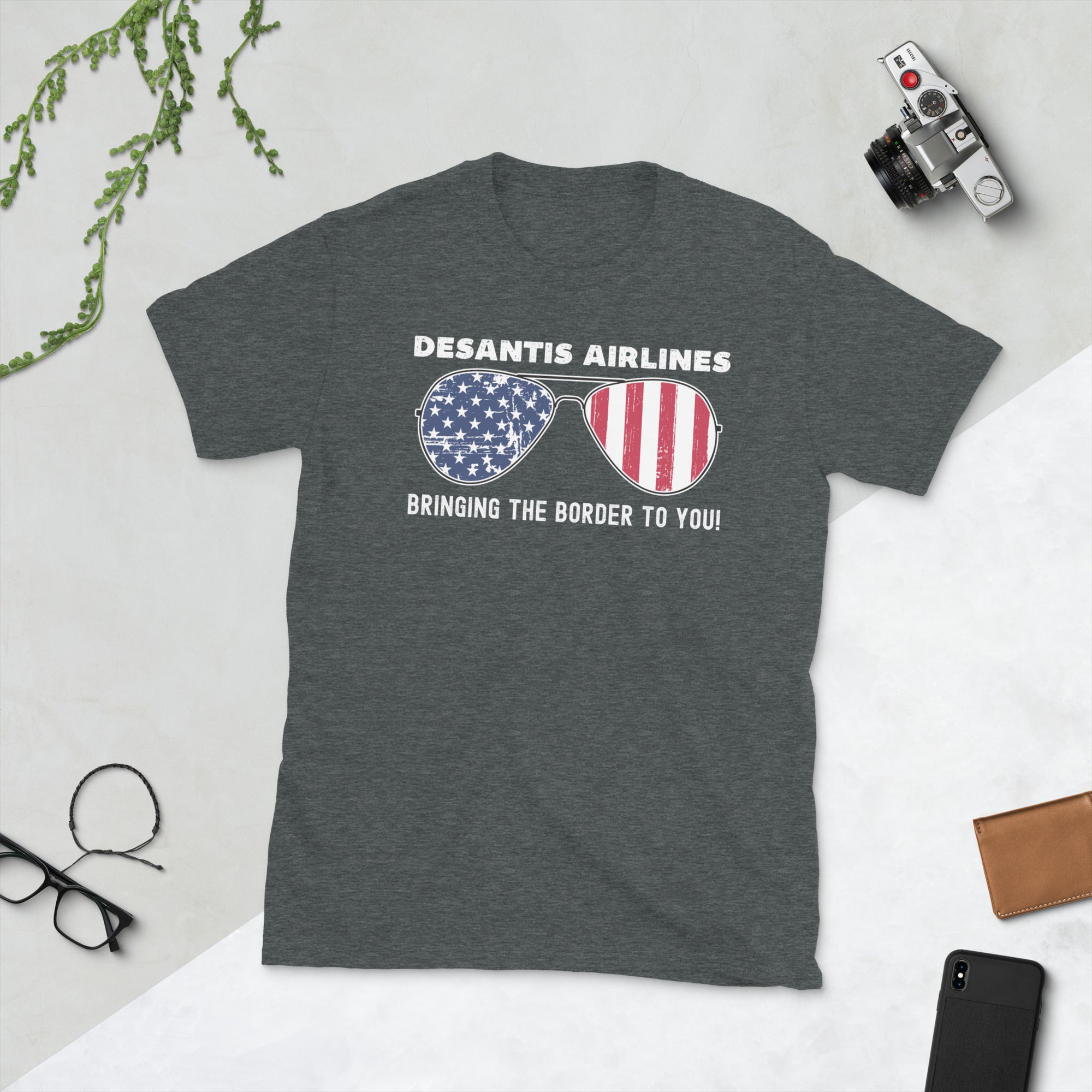 DeSantis Airlines Shirt, Ron DeSantis T-Shirt, Bringing The Border To You, Political Meme T-Shirt, DeSantis 2024 Shirt, Florida Governor Tee - Madeinsea©