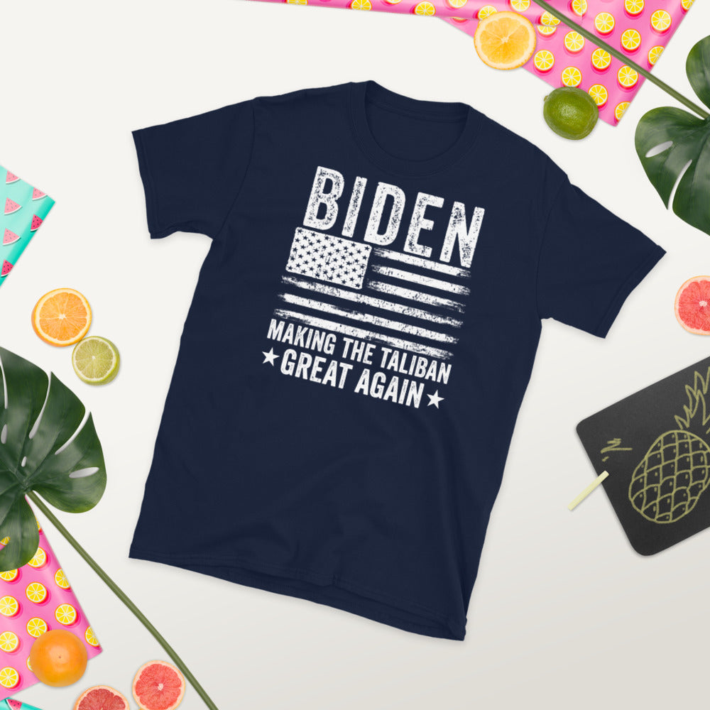 Making Taliban Great Again Shirt, Funny Biden Harris Shirt, Anti Biden Shirt, Republican American Flag Shirt - Madeinsea©